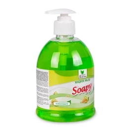 Жидкое мыло "Soapy" эконом "Зеленая дыня" с дозатором 500 мл. Clean&Green CG8242