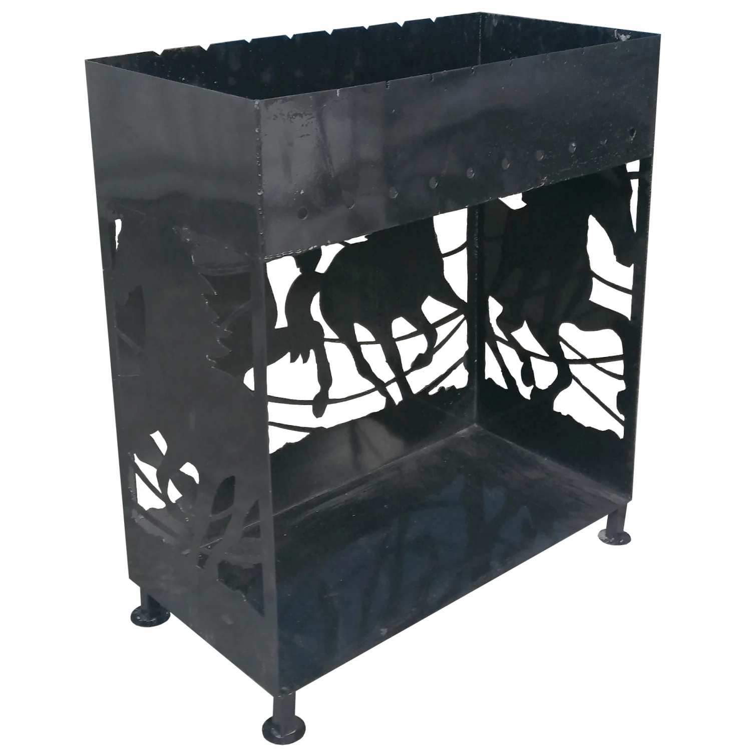 Изображение товара Мангал Кони из стали, стационарный и переносной, 80х40 см, Таврос