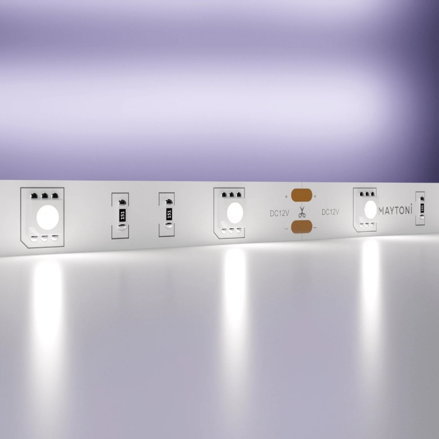 Изображение товара Светодиодная лента Maytoni Led Strip 12В 5050 7,2Вт/м 6000K 5м IP20