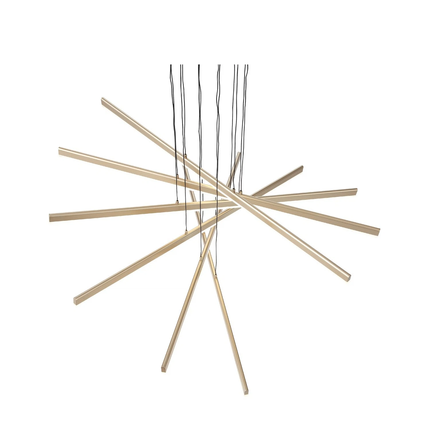 Изображение товара Подвесной светильник LED с матовым золотым плафоном и регулируемой высотой