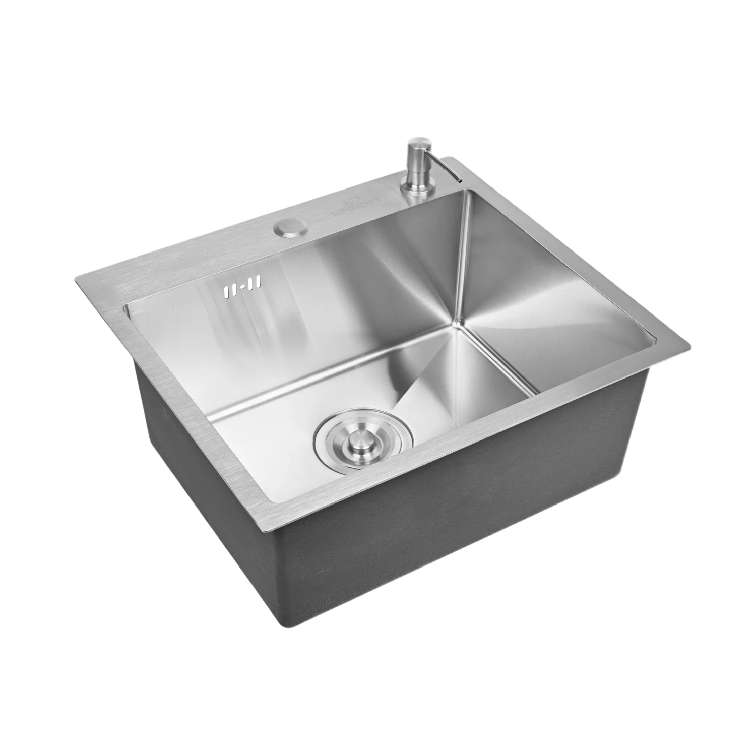 Изображение товара Мойка для кухни нержавеющая 50х44. Сифон с ведерком, дозатор. WS35044/W02-114/W405A