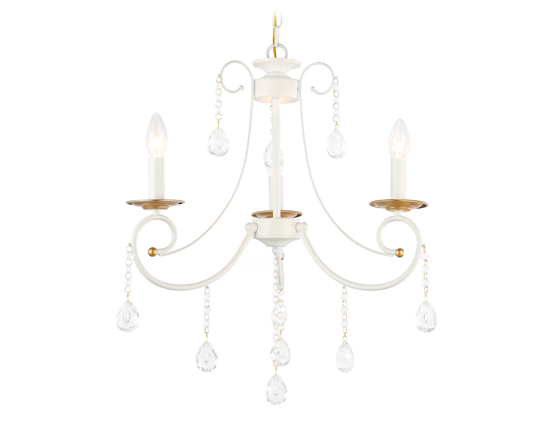 Изображение товара Люстра подвесная TR4915 AMBRELLA LIGHT белый/золото E14/3 max 40W D550*860