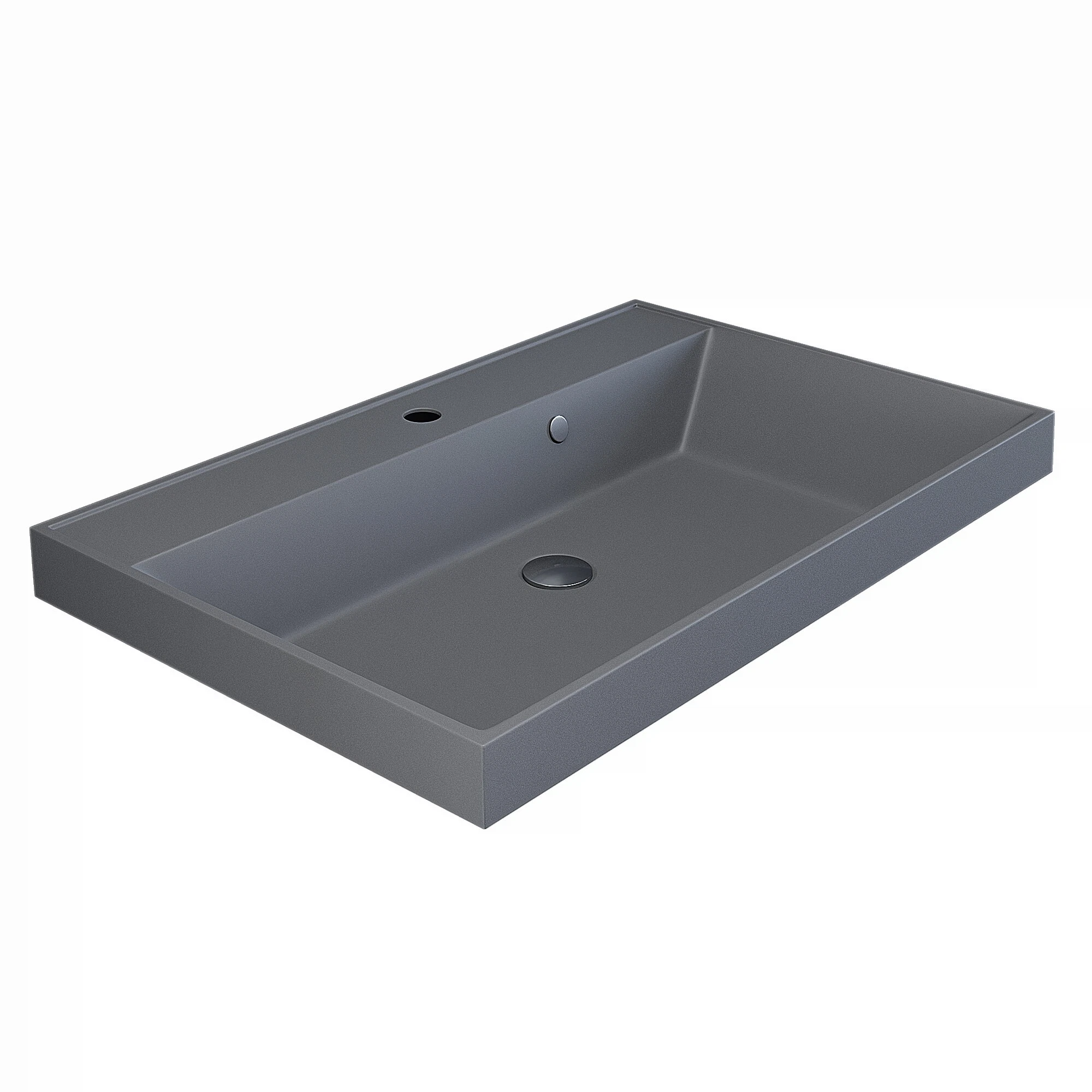 Изображение товара Раковина для ванной комнаты Uperwood Classic Quartz 70х45 см, серый матовый бетон