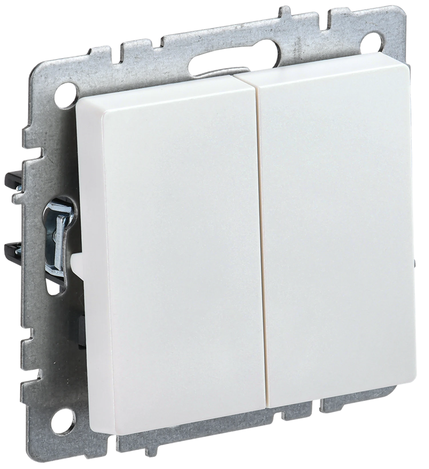 Изображение товара Выключатель IEK BRITE BASE Жемчуг 2-кл 10А ВС10-2-0-БрЖ.