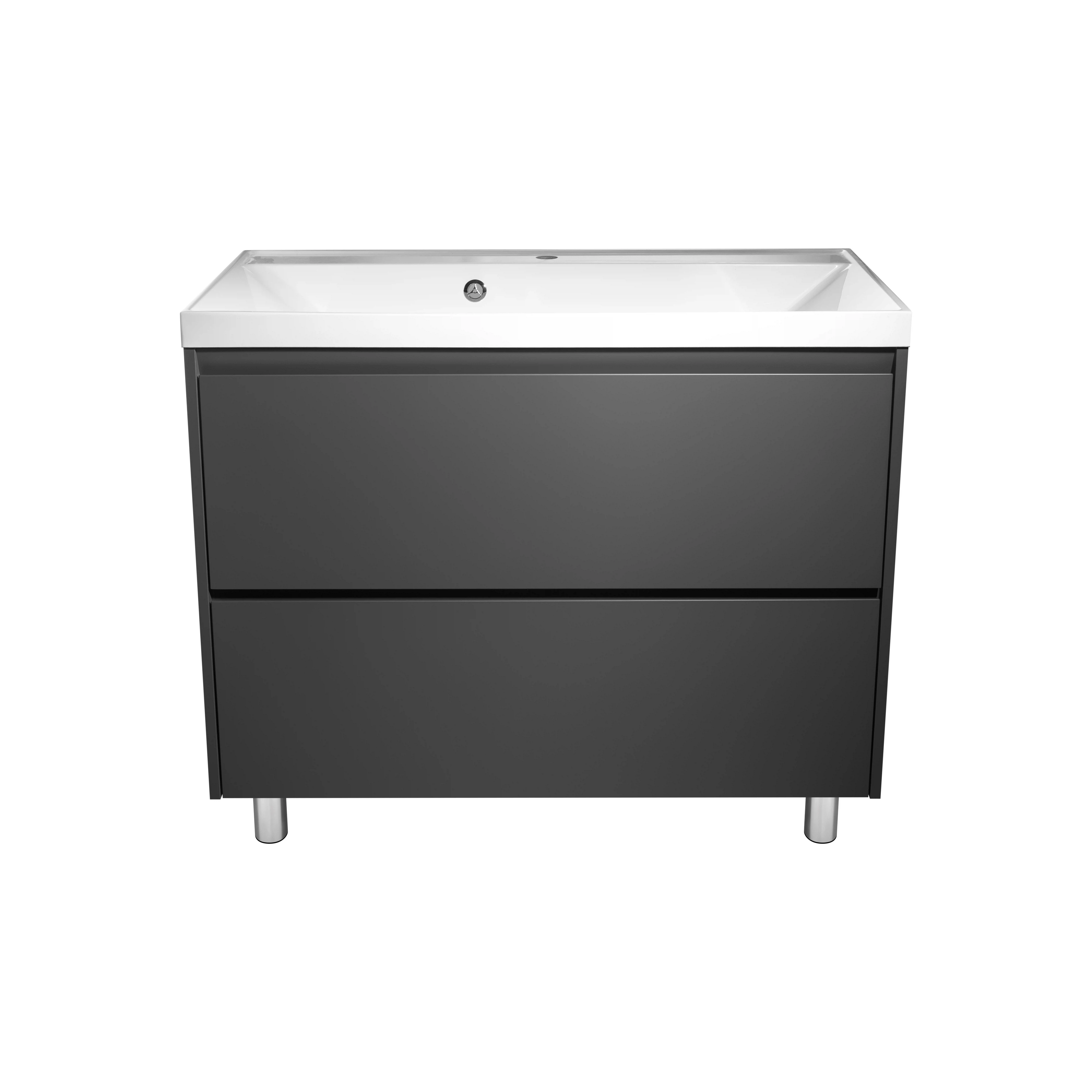 Изображение товара Тумба напольная Борнео 100 с двумя ящиками графит матовый