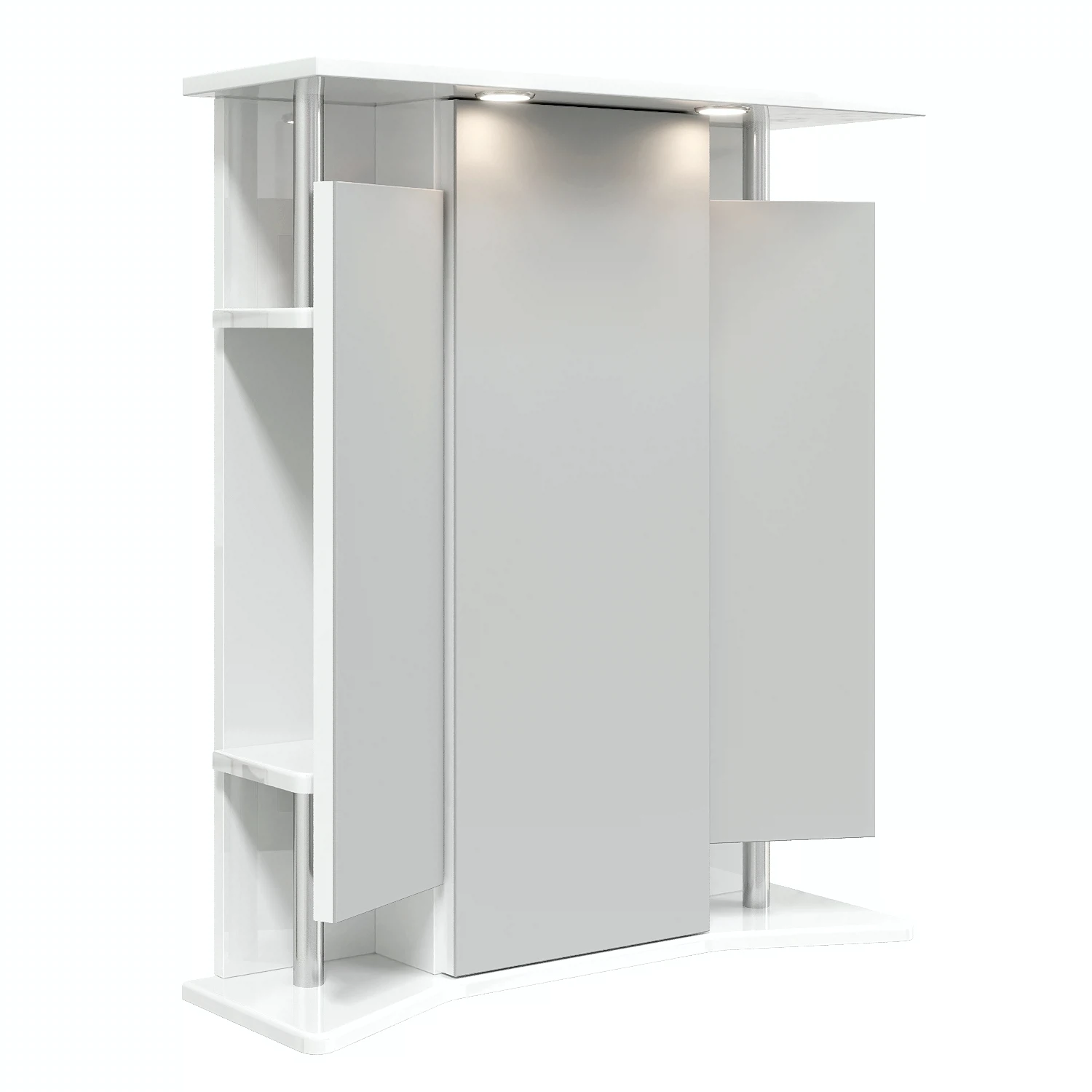 Изображение товара Шкаф-зеркало Onika Валерия 65 белый с подсветкой для ванной