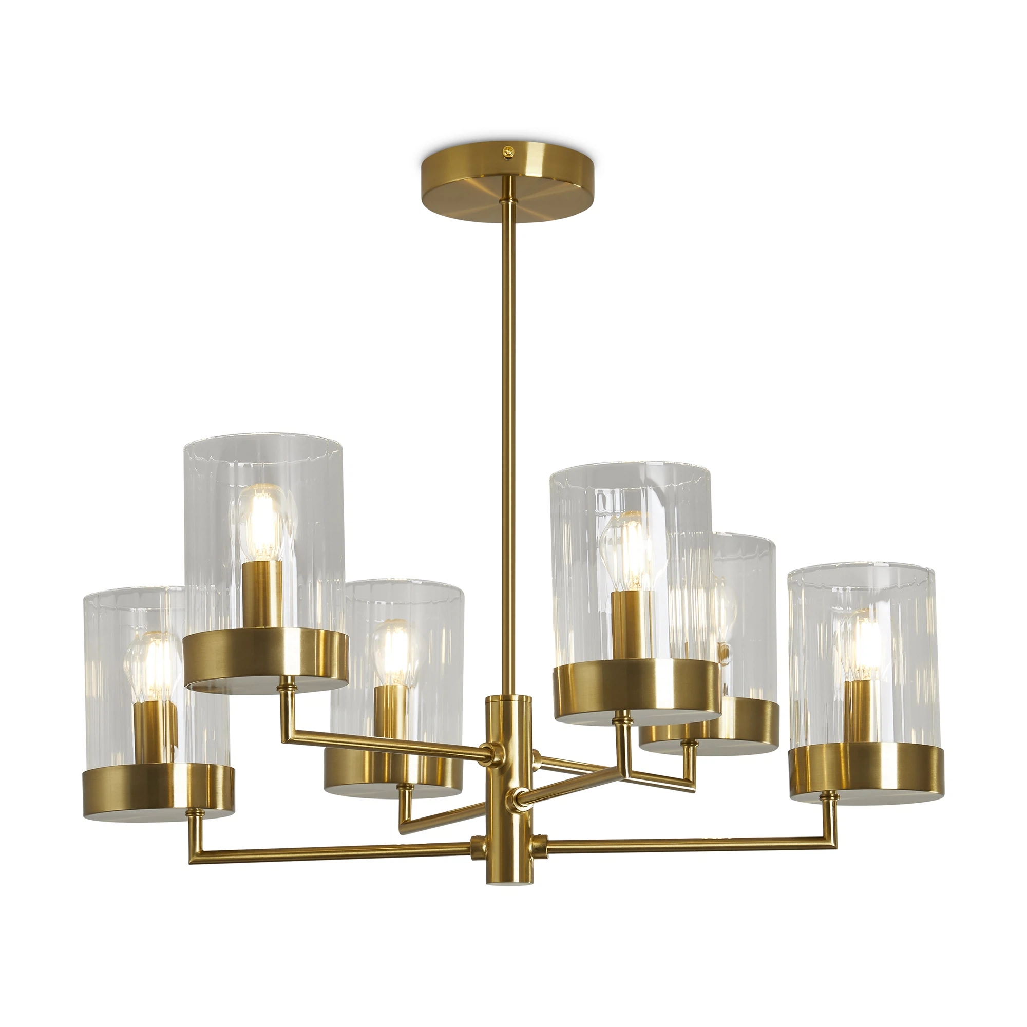 Изображение товара Люстра на штанге Freya Clip FR5426PL-06BS с стеклянными плафонами 6 ламп