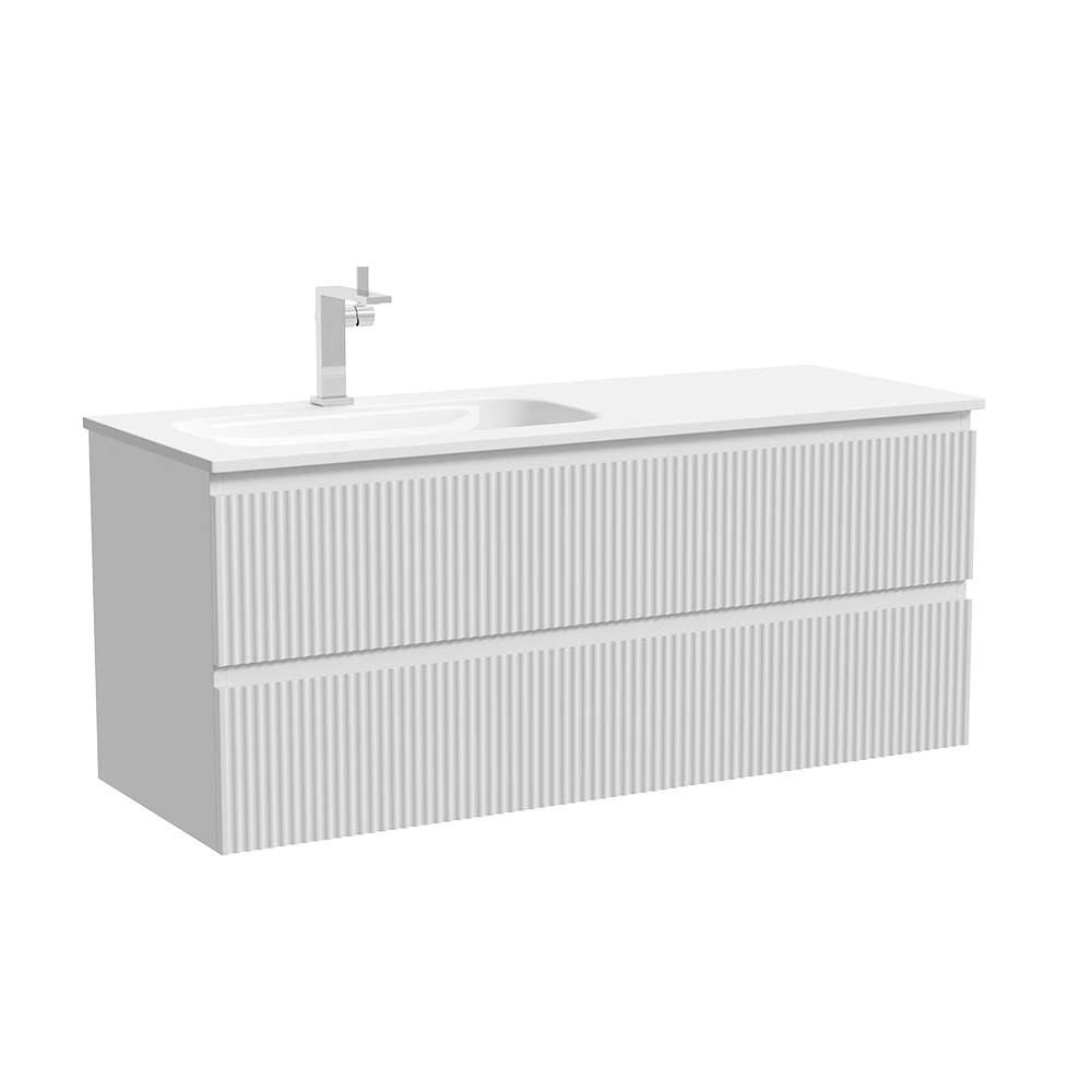 Изображение товара Подвесная тумба SANCOS Snob R левая 1195х445х500 Bianco с доводчиками