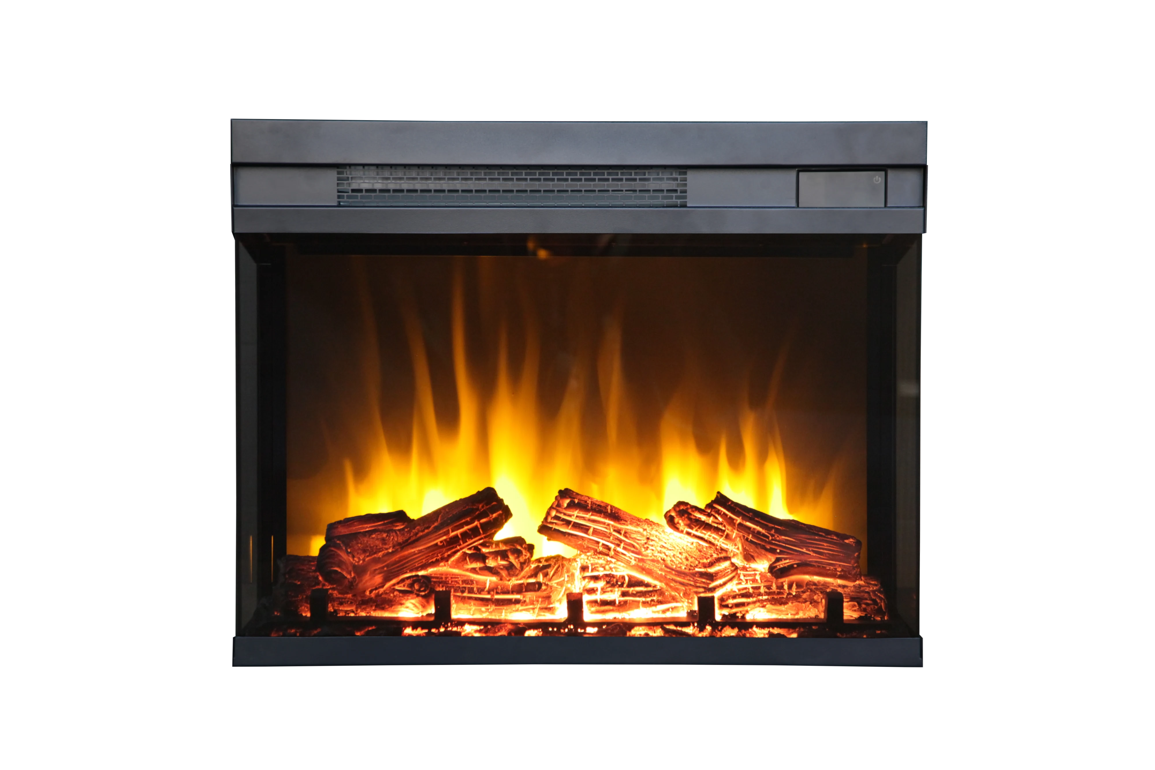 Изображение товара Электрокамин EMPIRE23 с муляжом дров трехсторонний, управление, эффект пламени