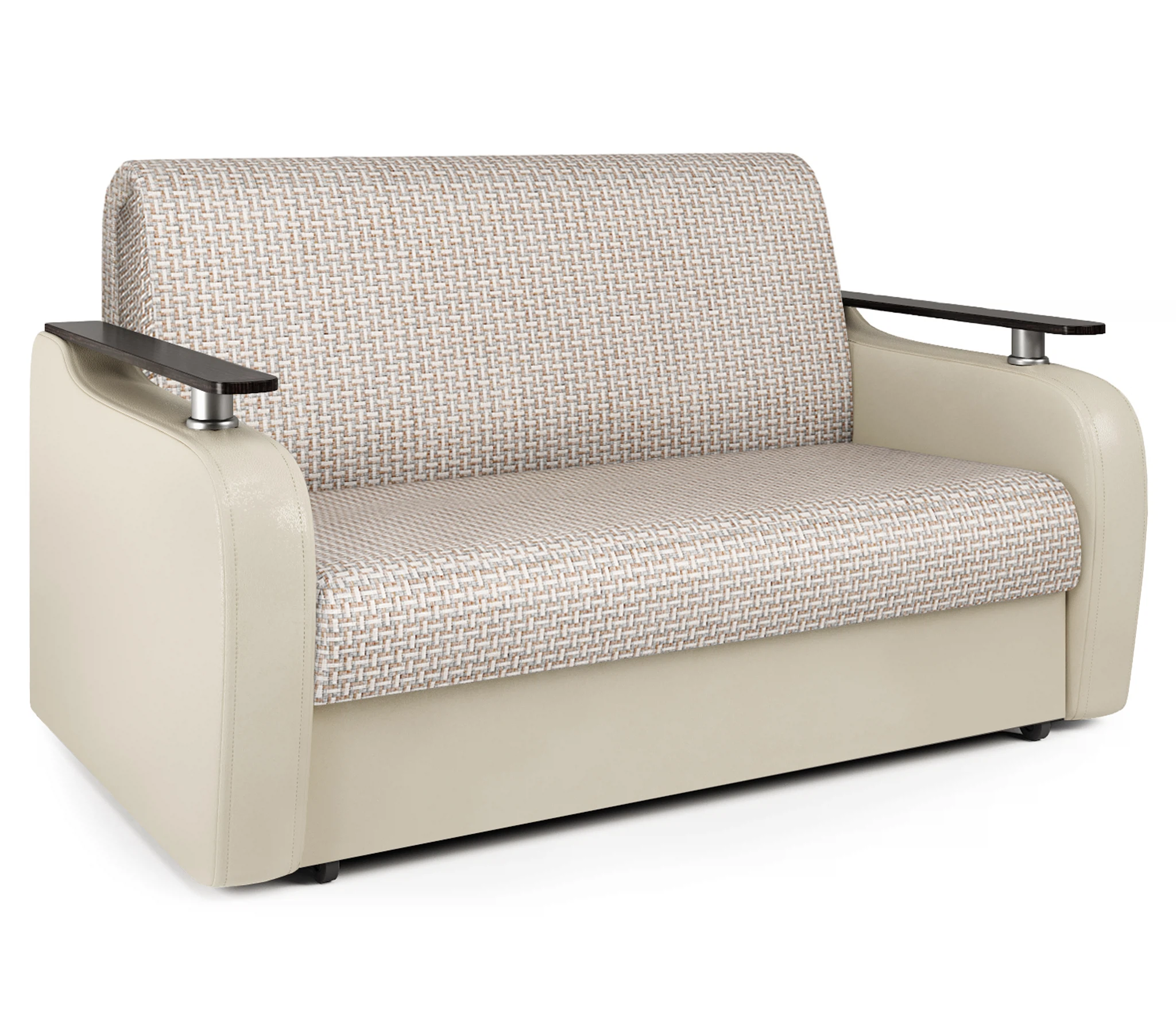 Изображение товара Диван аккордеон Гранд Д 120 Корфу беж экокожа беж вместительный бельевой ящик