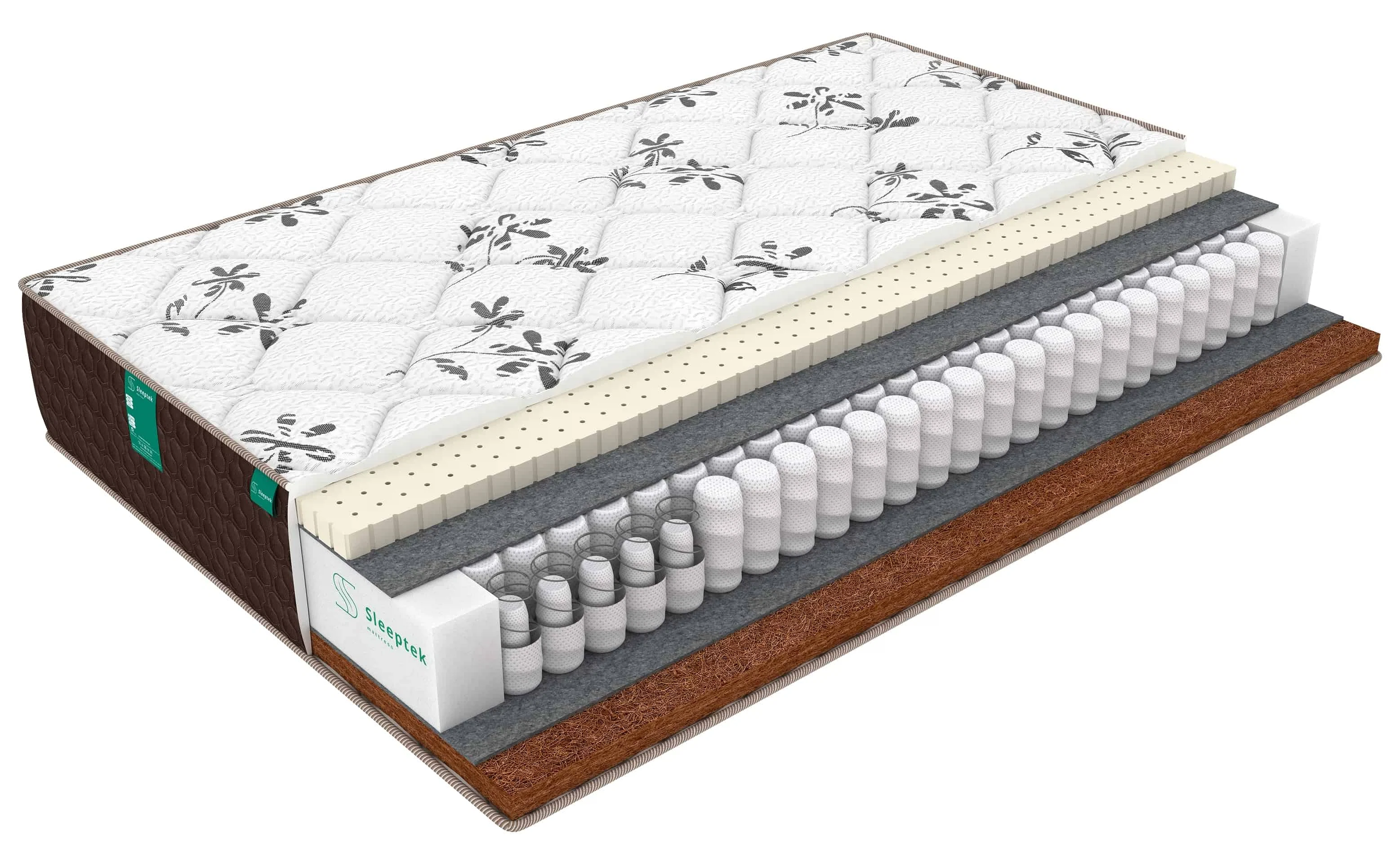 Изображение товара Матрас Sleeptek Duplex Latex Cocos 90x190 см ортопедический пружинный