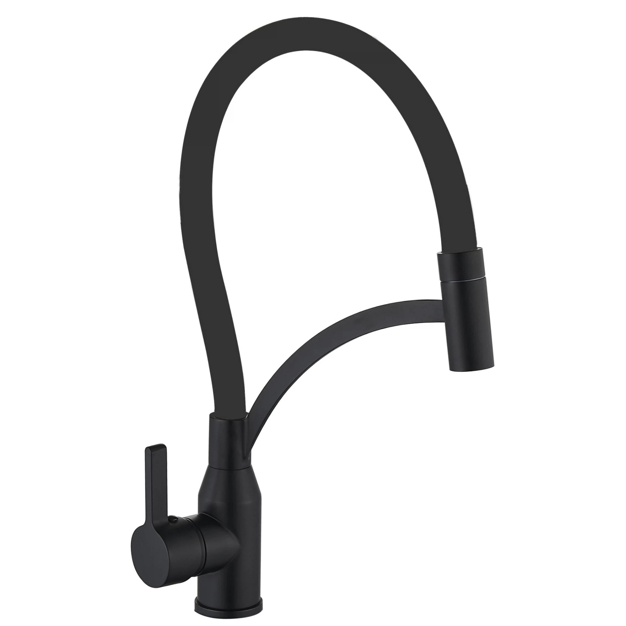 Изображение товара Fmark FS8244H-01 черный — смеситель для кухни с гибким изливом и керамическим картриджем