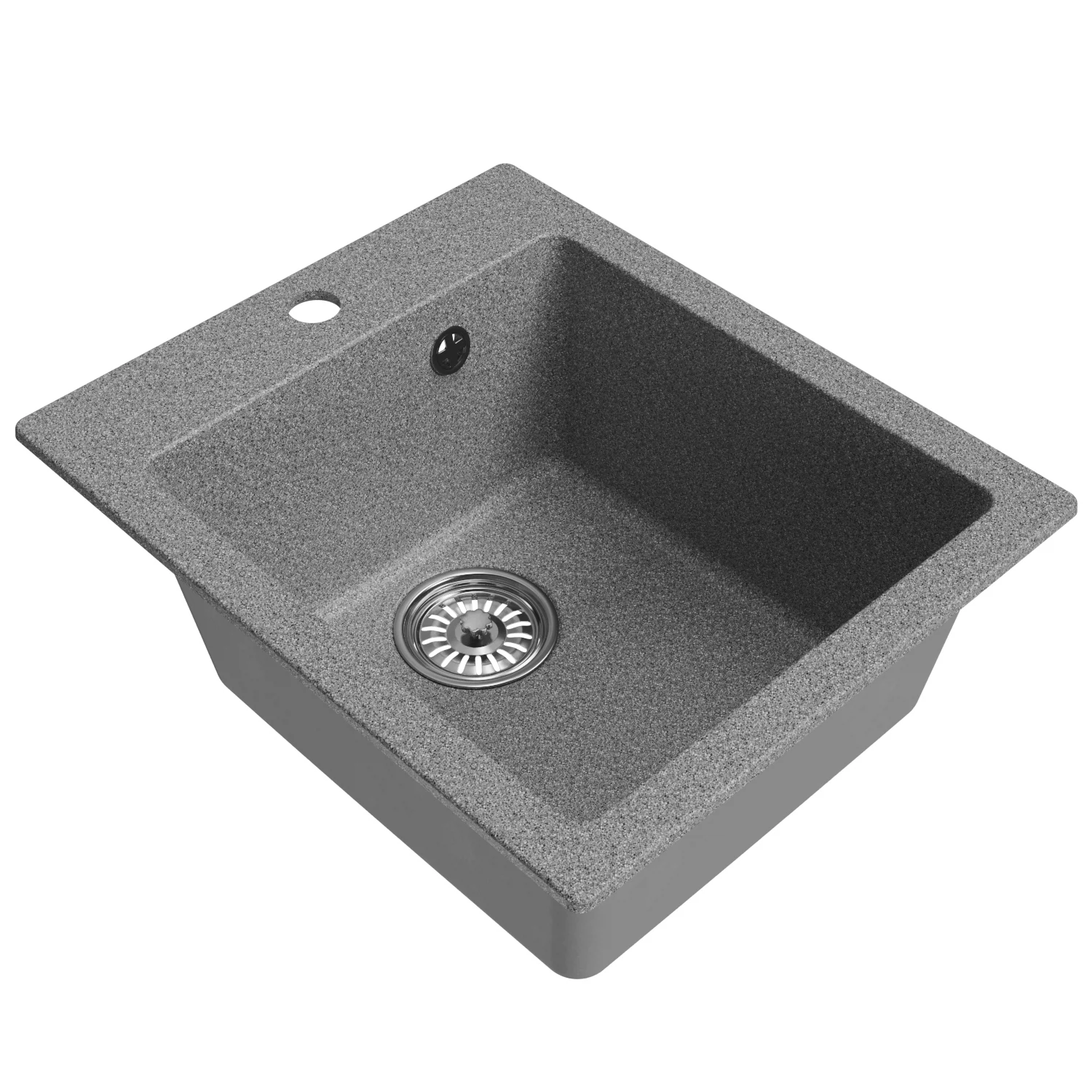 Изображение товара Мойка из искусственного мрамора Mixline ML-GM14 темно-серая, врезная, 420х210 мм