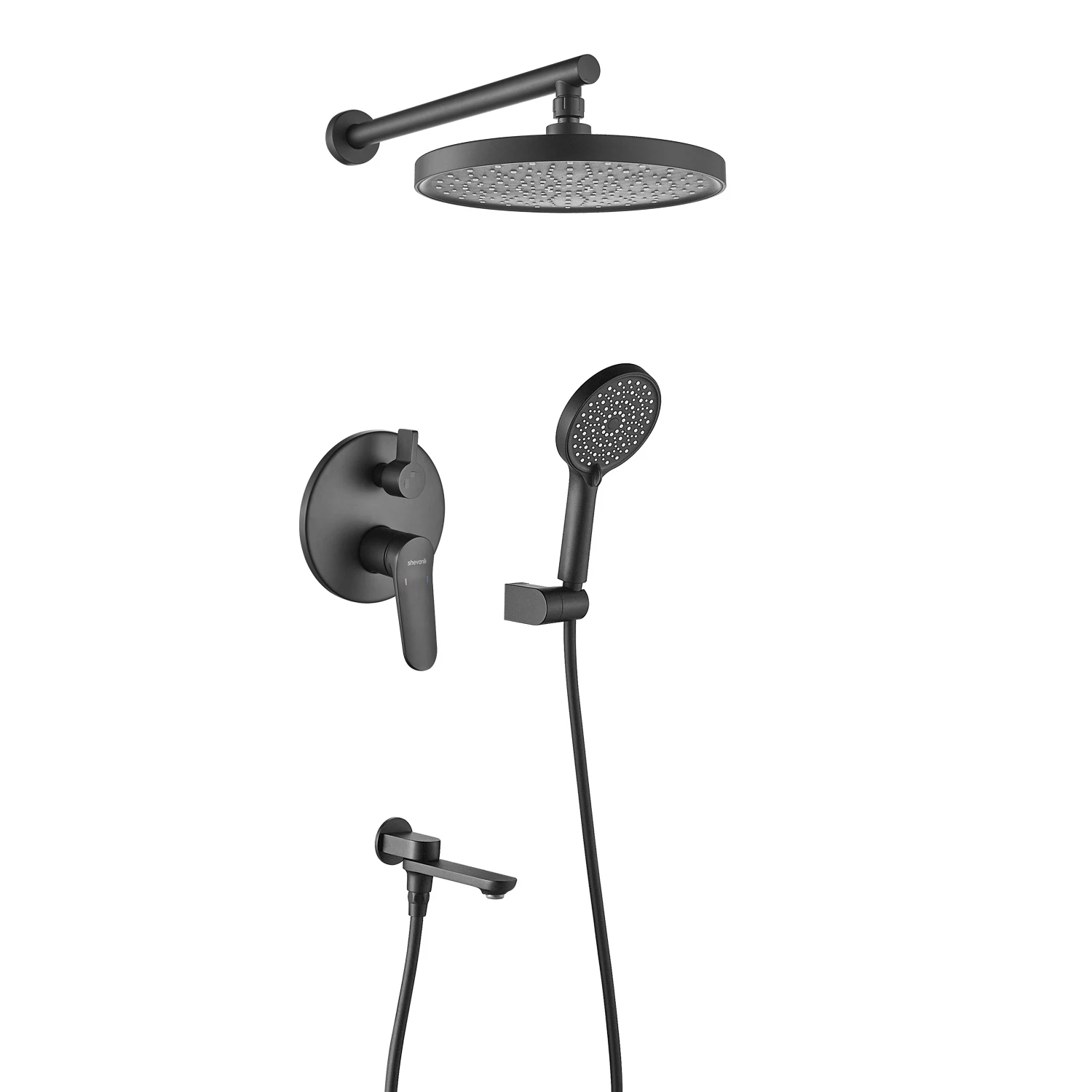 Изображение товара Душевая система встраиваемая Shevanik S4335H, черный