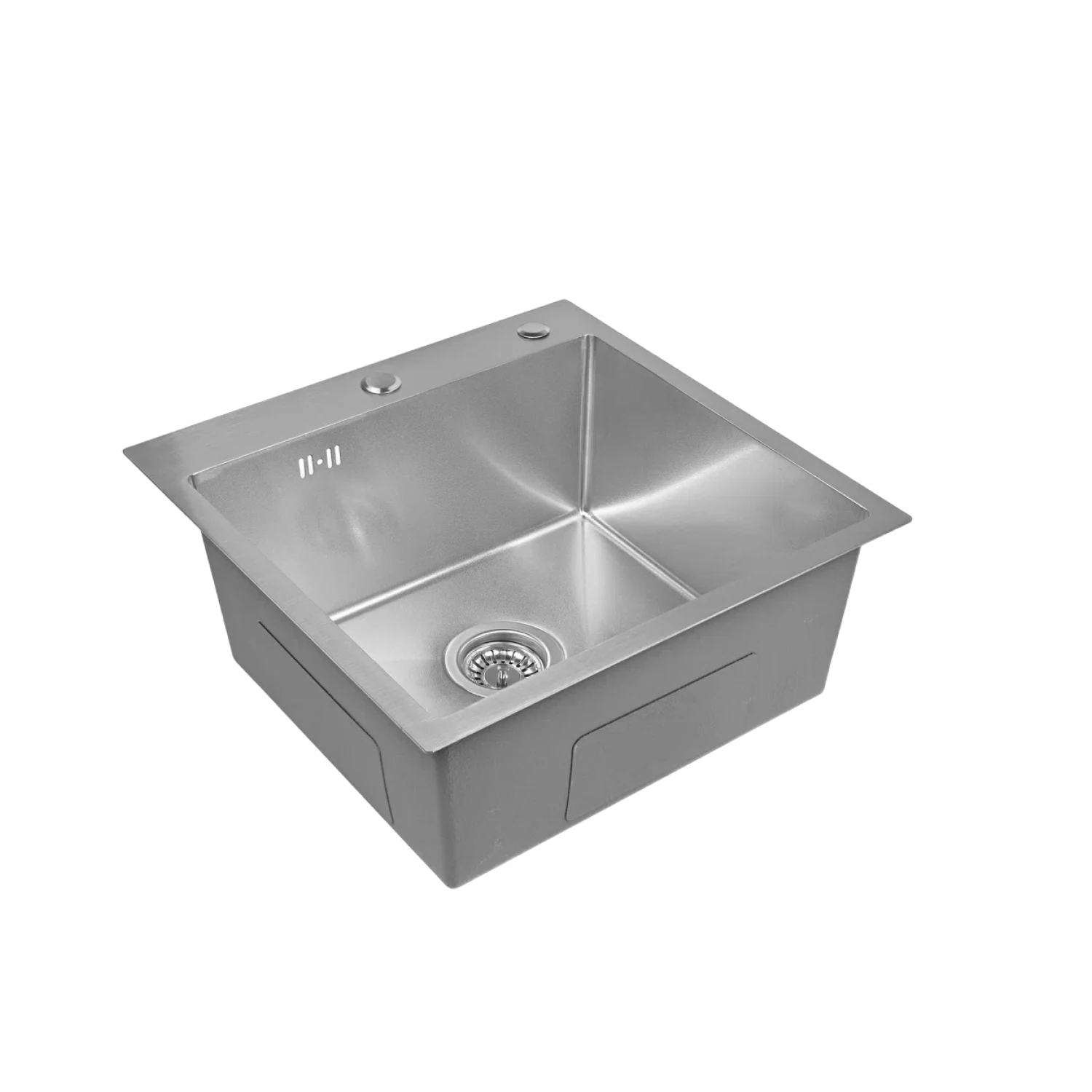 Изображение товара Кухонная моечная раковина из нержавеющей стали 50х50 см с текстурой шагрень и сифоном