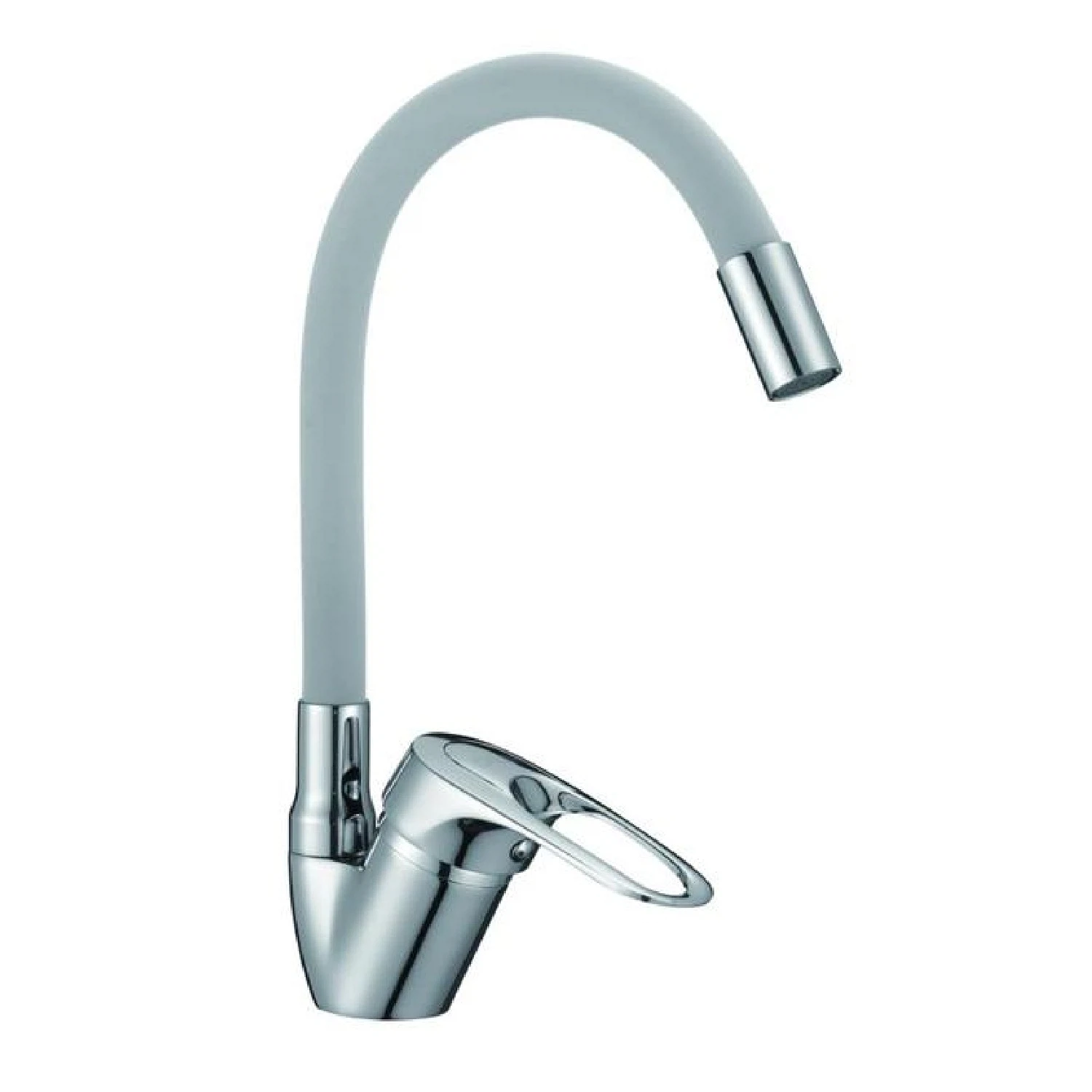 Изображение товара Смеситель для кухни с гибким изливом D-Lin D150628-2C хром/серый