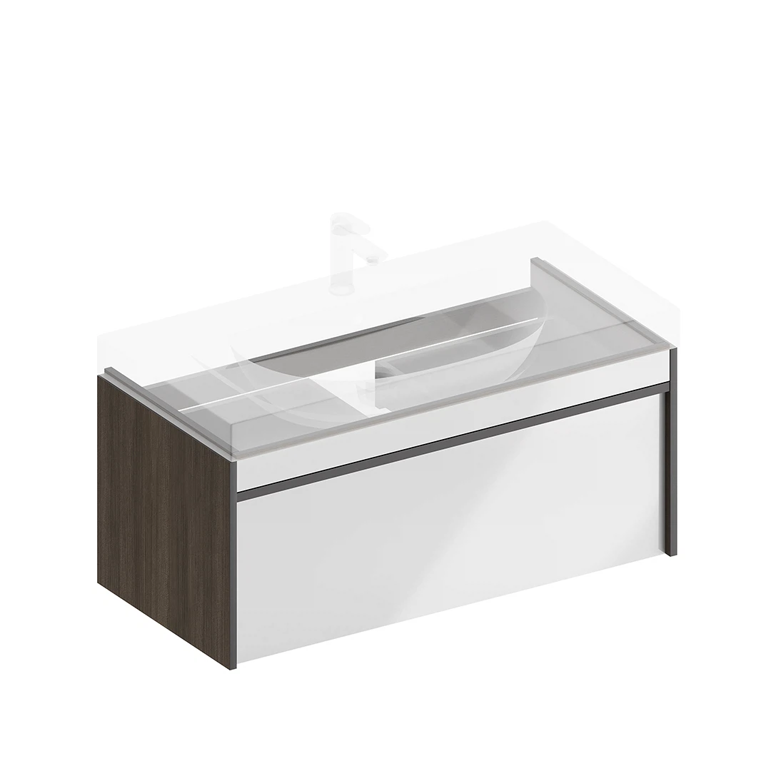 Изображение товара Тумба подвесная Modula 100 с ящиком 1+1 арабика Kerama Marazzi