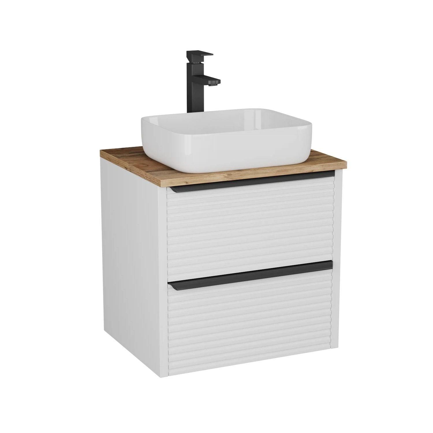 Изображение товара Подвесная тумба с раковиной Veneciana 65 белый матовый, МДФ, Россия