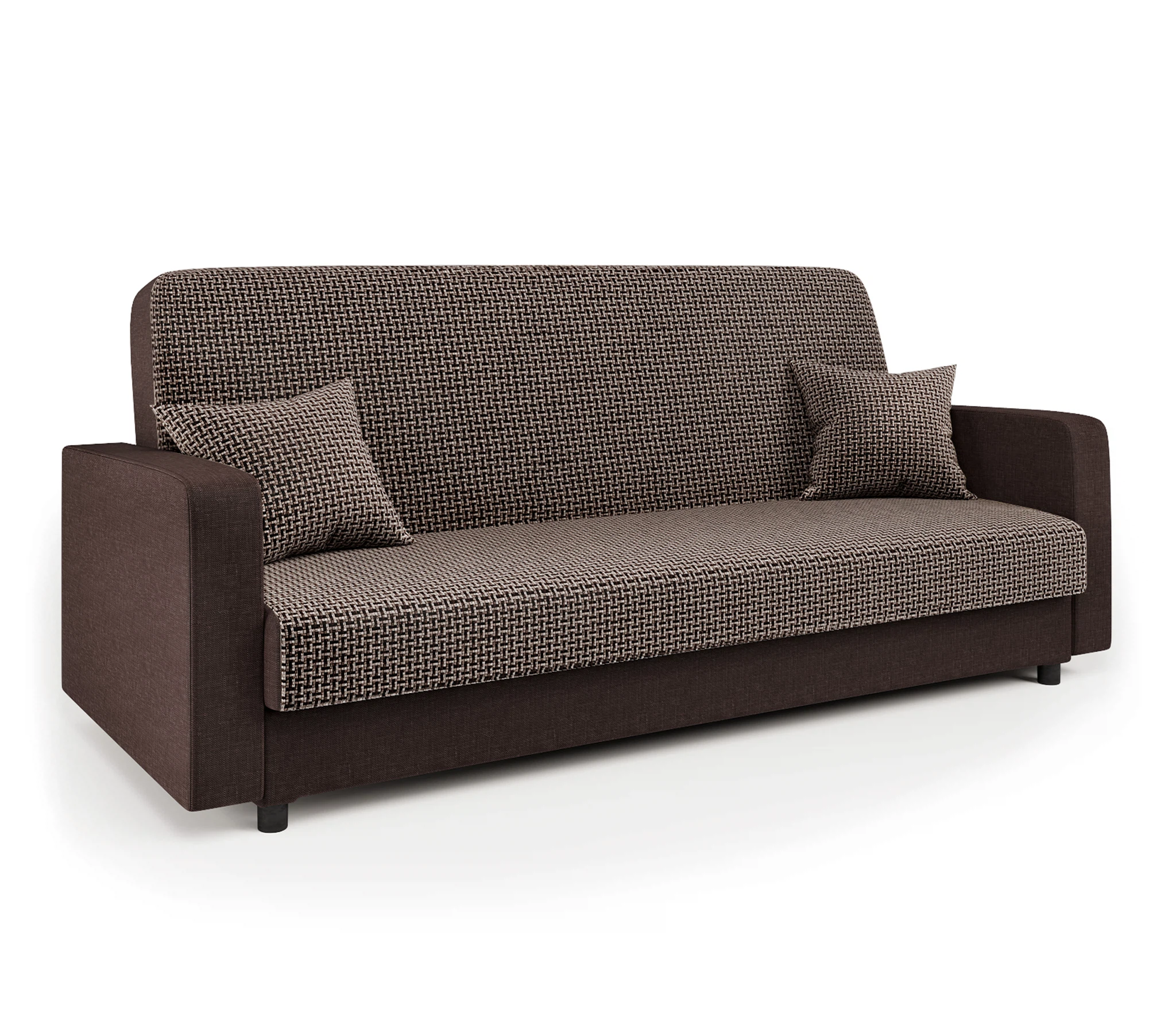 Изображение товара Диван-книжка Мелодия 120 коричневый рогожка гладкий стильный дизайн