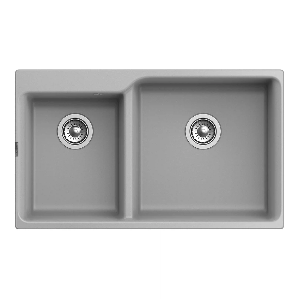 Изображение товара Кухонная мойка Rivelato AXEL X-90D, серый металлик, кварц