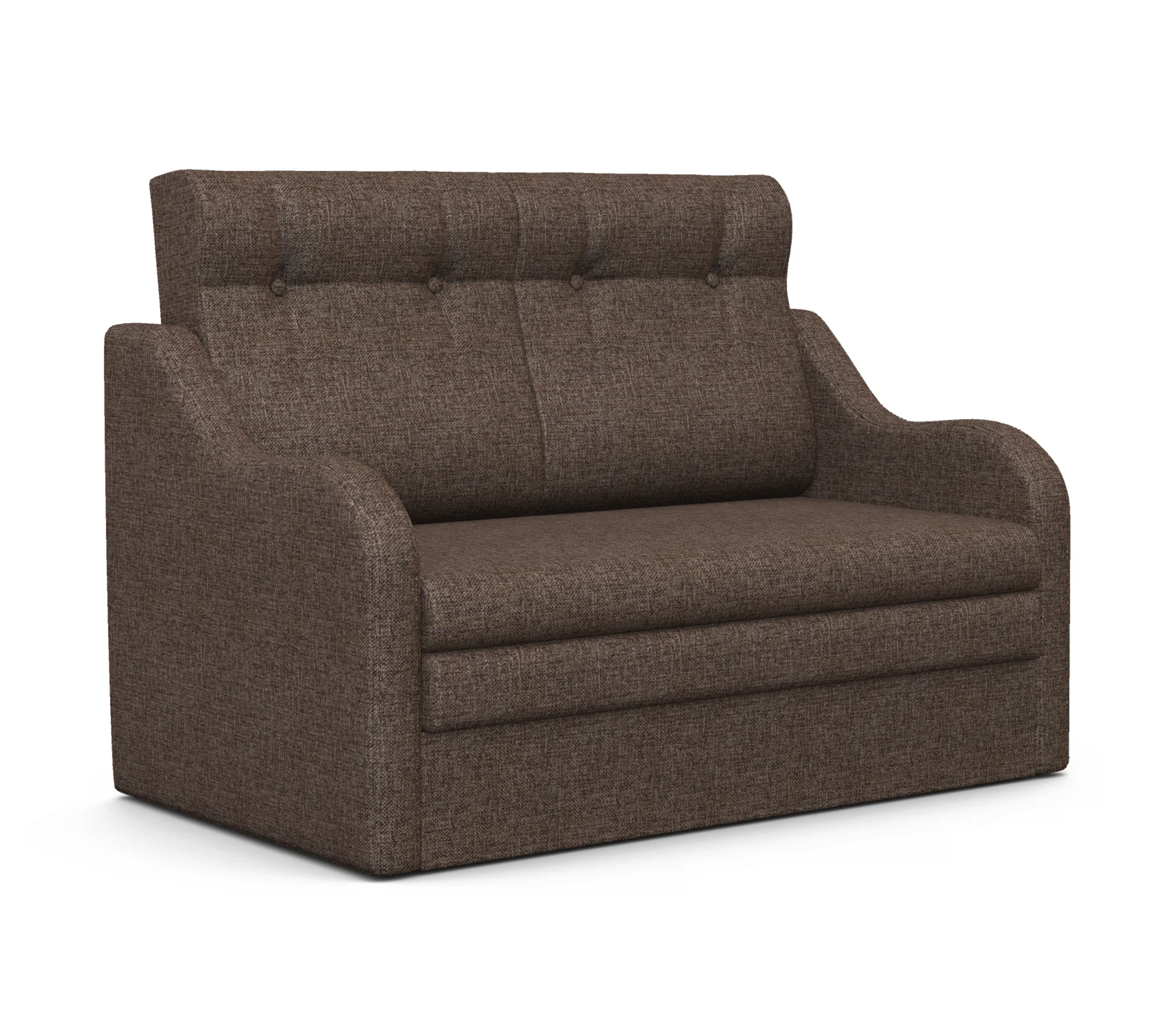 Изображение товара Диван-кровать Классика 2В рогожка темно-коричневый стильный и удобный