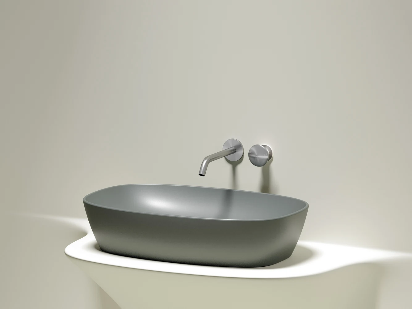 Изображение товара Умывальник овальный накладной Ceramica Nova Element 600x380x138 мм Антрацит Матовый