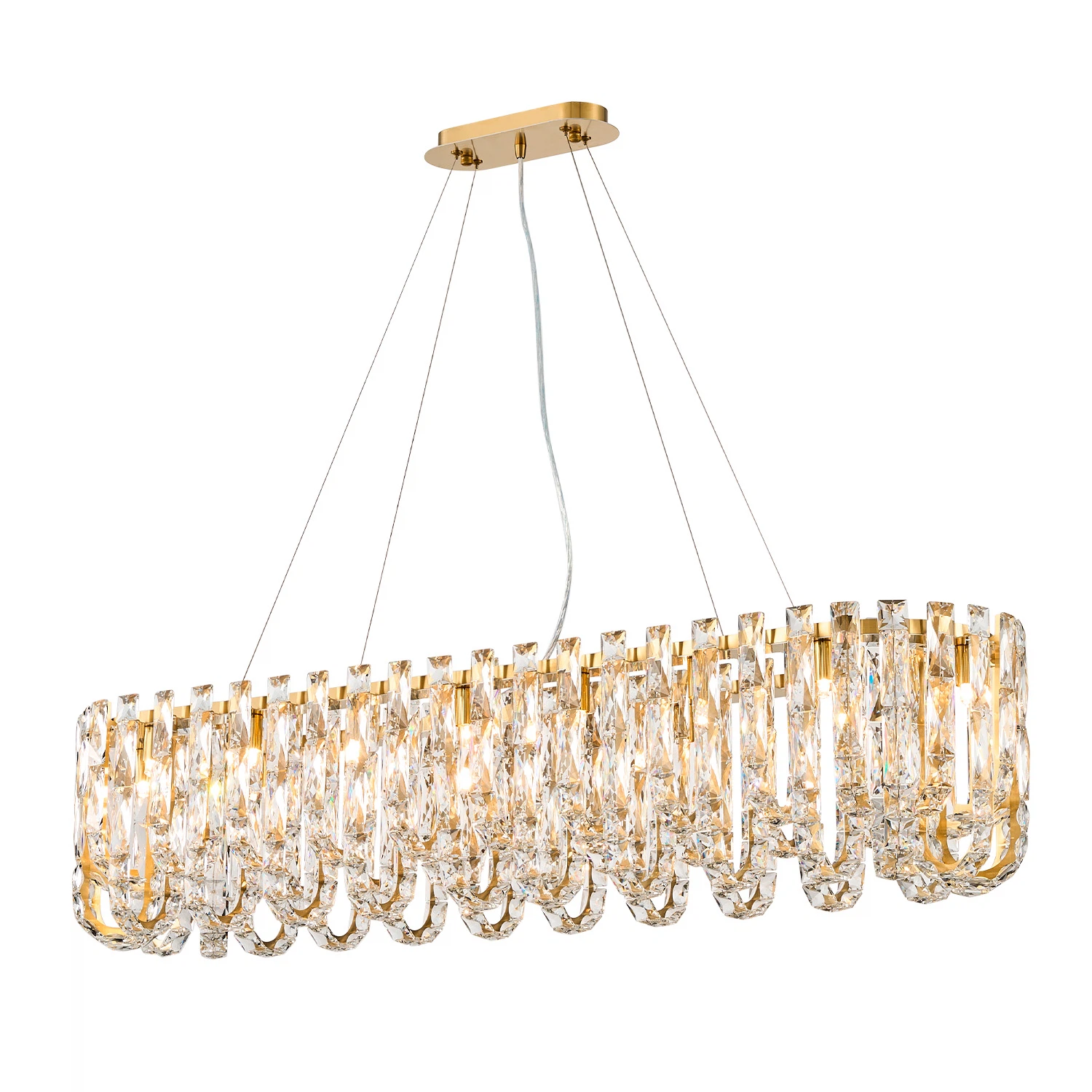Изображение товара Favourite Infinity 4721-18P: подвесная люстра с золотым каркасом, 1000 мм