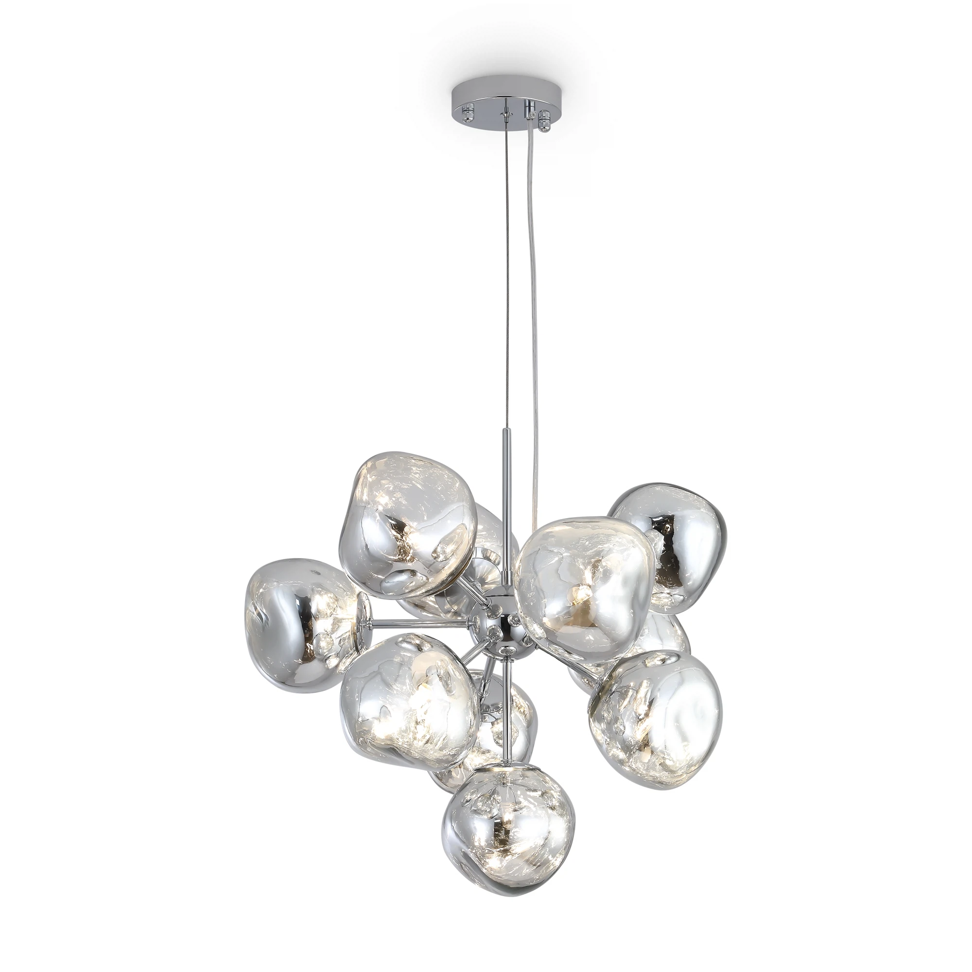 Изображение товара Люстра Freya Ejection FR5378PL-10SM с зеркальными плафонами и хромовым дизайном