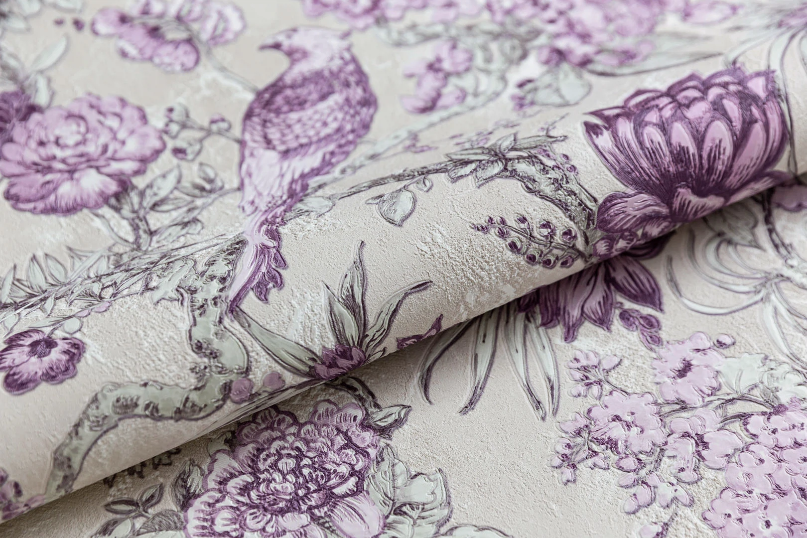 Изображение товара Обои виниловые Kerama Marazzi  Азулежу мотив, бежево-фиолетовый, арт. KM6503