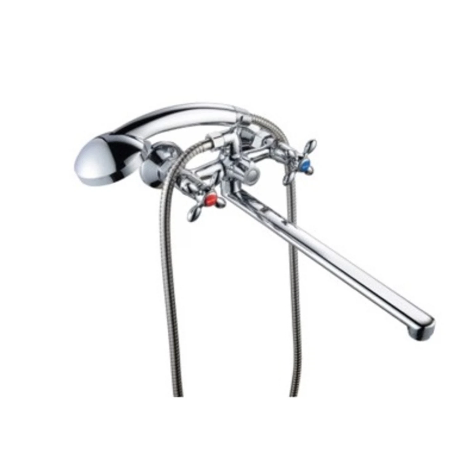 Изображение товара Современный смеситель для ванны с душем BOOU BA5318-4-C007-B702, латунь, хром