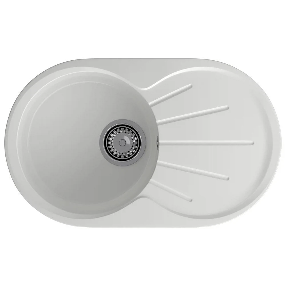 Изображение товара Кухонная мойка GranFest RONDO 750L, иней, искусственный мрамор