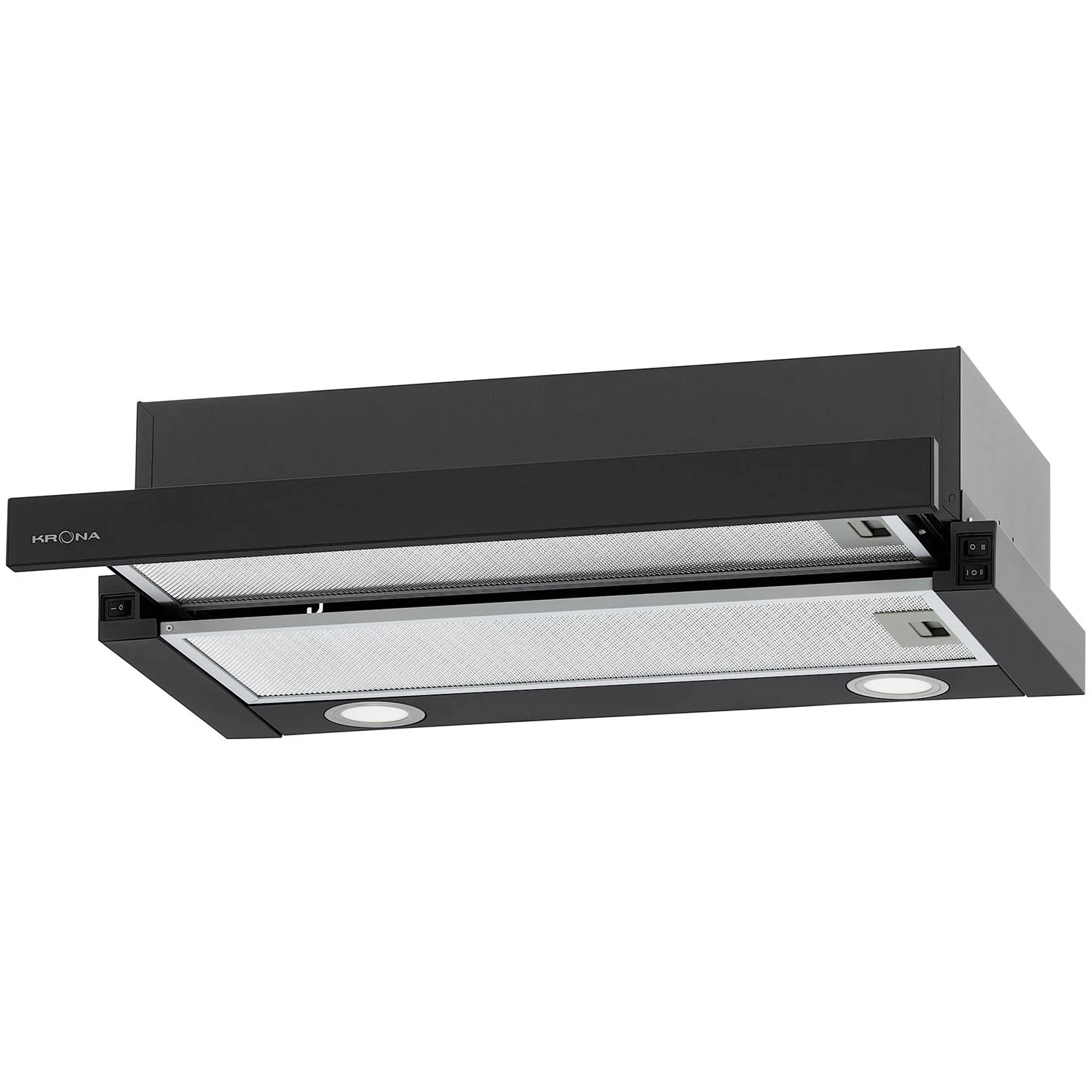 Изображение товара Встраиваемая кухонная вытяжка Krona KAMILLA T 600 BLACK 2 мотора