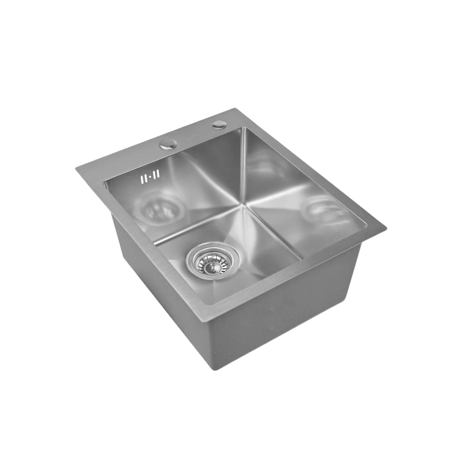 Изображение товара Мойка для кухни нержавеющая WISENT 40х50 с сифоном, матовая, прямоугольная