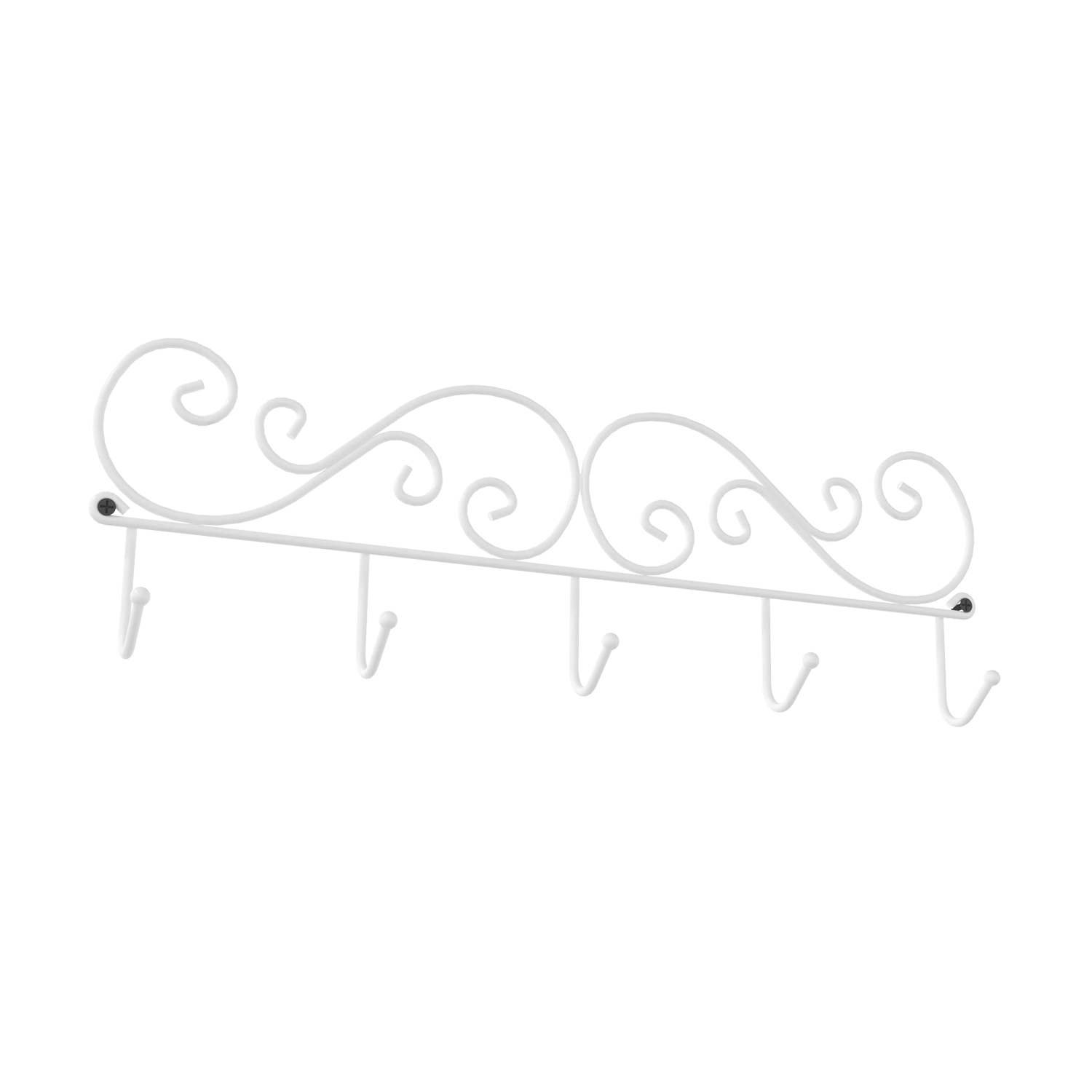 Изображение товара Настенная вешалка Кружева 5 белая из цельносварной стальной проволоки