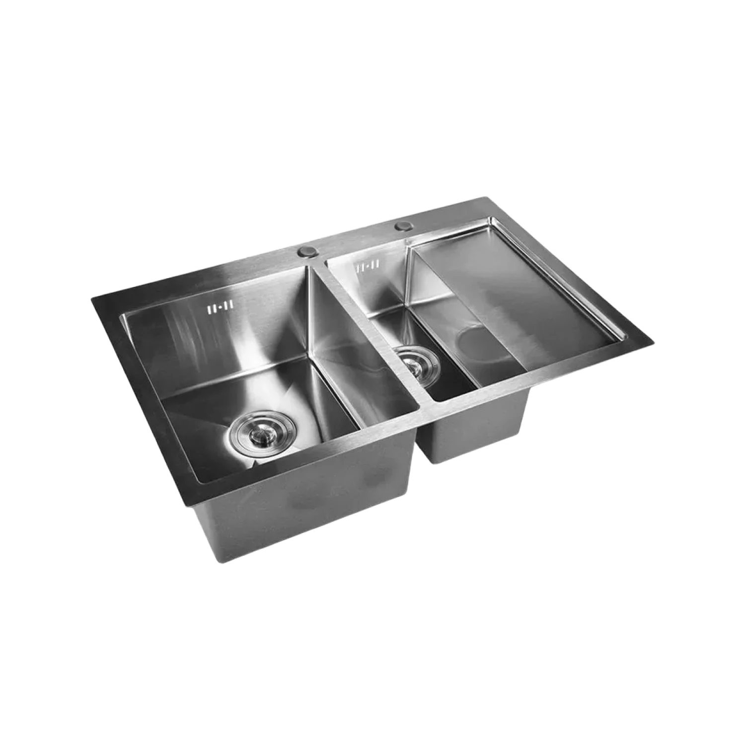 Изображение товара Мойка для кухни из нержавеющей стали WISENT 78х51 с одним крылом и сифоном