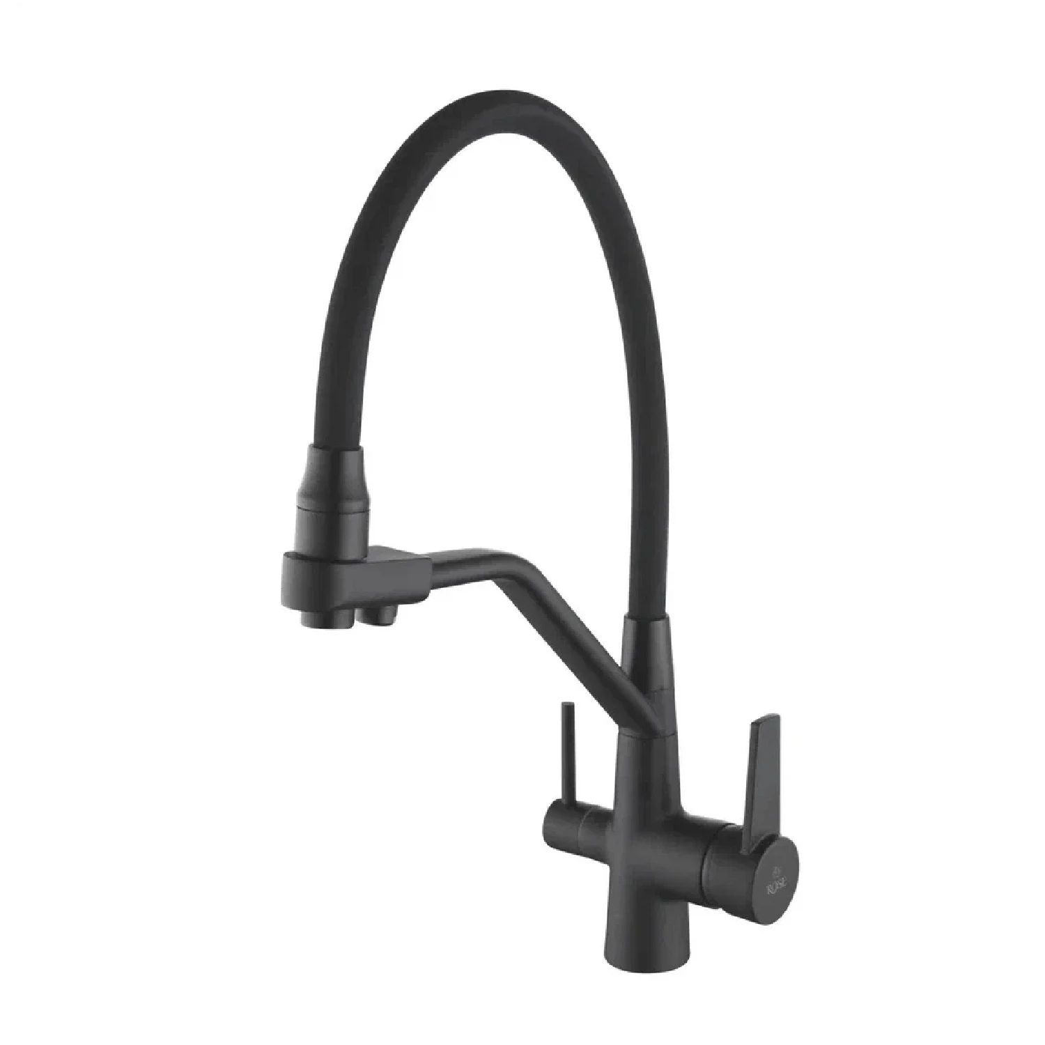 Изображение товара Смеситель для кухни с гибким изливом и подключением фильтра для питьевой воды Rose R558H, черный