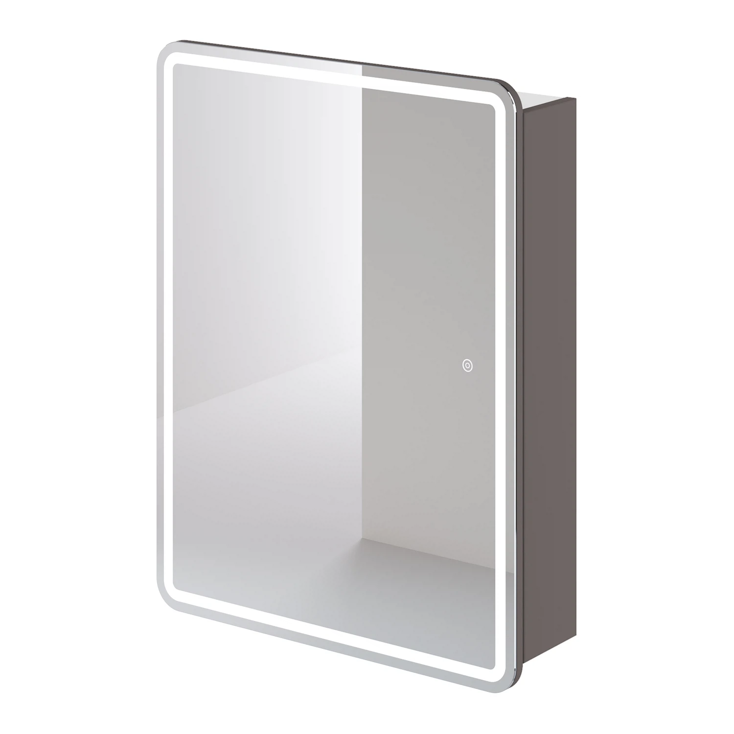 Изображение товара Зеркальный шкаф с подсветкой Итана Glori 60 1С универсальный Амаретти