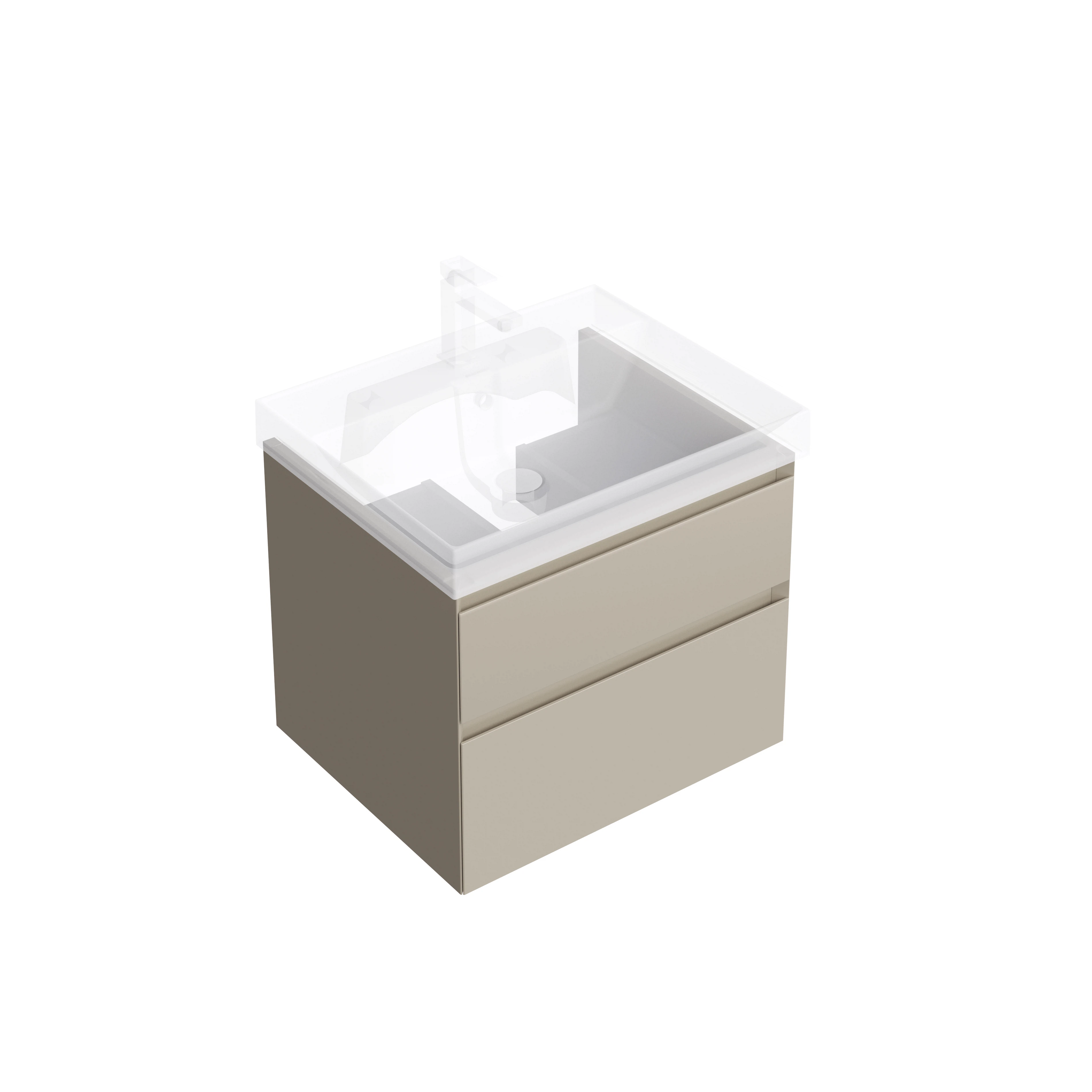 Изображение товара Тумба Cubo/Кубо подвесная с ящиками 60, лимо матовая