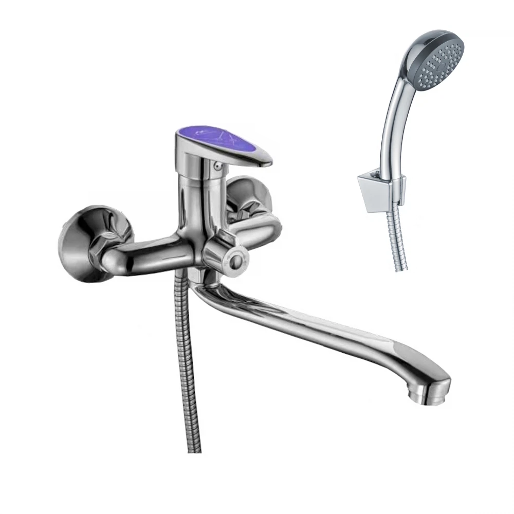 Изображение товара FASHUN A2250BLUE смеситель для ванны с душем, хром/синий