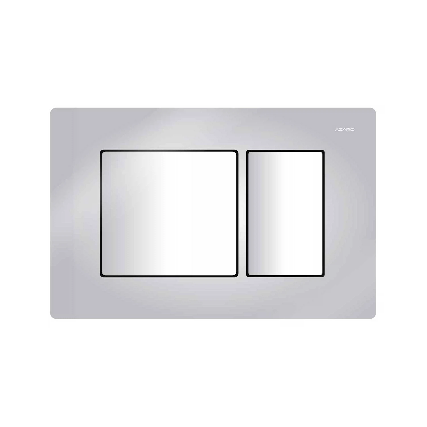 Изображение товара Панель смыва AZARIO хром глянец квадратная с двумя клавишами