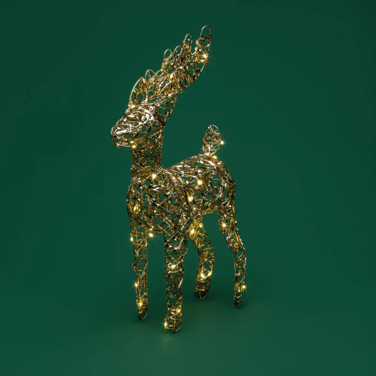 Изображение товара Светодиодная фигура Олень 37 см, теплый белый свет, акриловая 3D форма