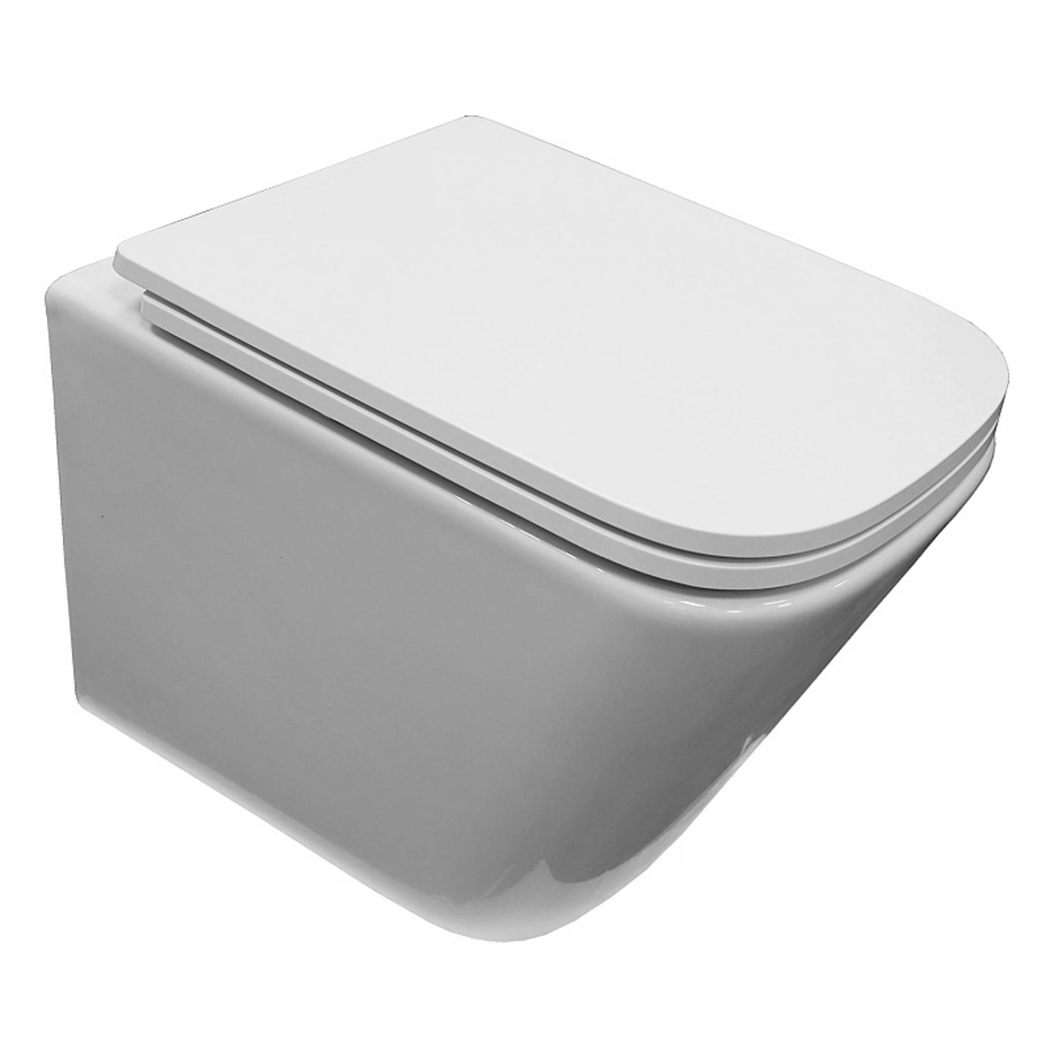 Изображение товара Подвесной безободковый унитаз Azario Armonia AZ-2403 с микролифтом и скрытым монтажом