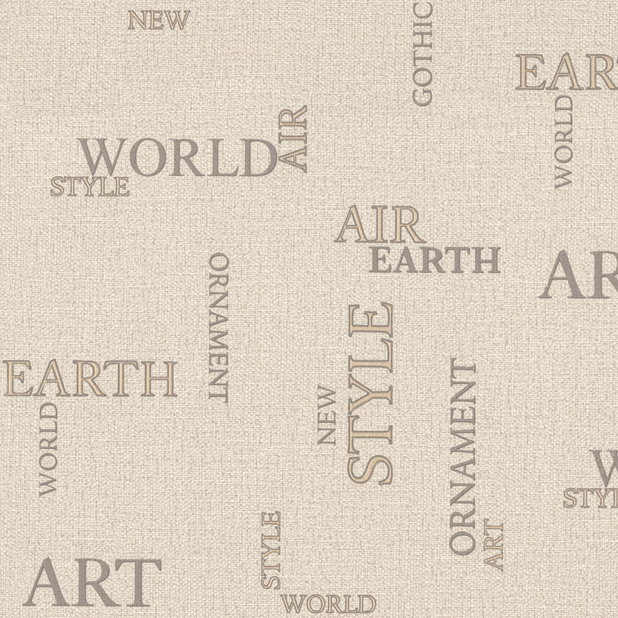 Изображение товара Обои флизелиновые Letters Monte Solaro бежевые 10,05x1,06м