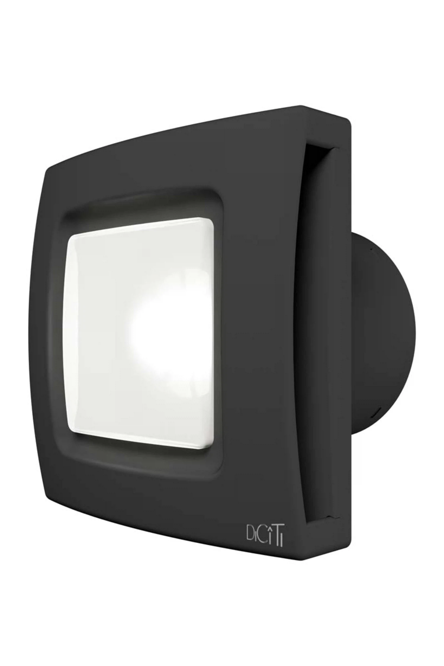 Изображение товара Вентилятор накладной AERO D100 подсветка обр.клапан темно-серый матовый DICITI