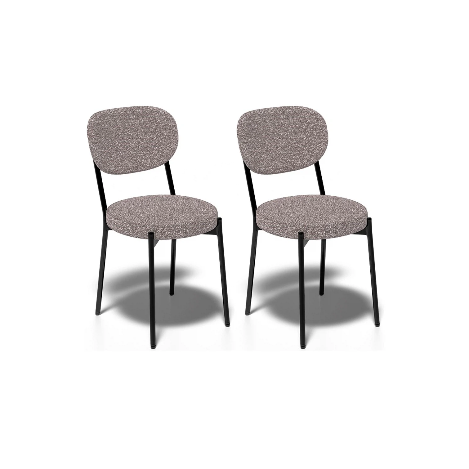 Изображение товара Комплект стульев Kenner 301SD черный и капучино SlimDesign для кухни