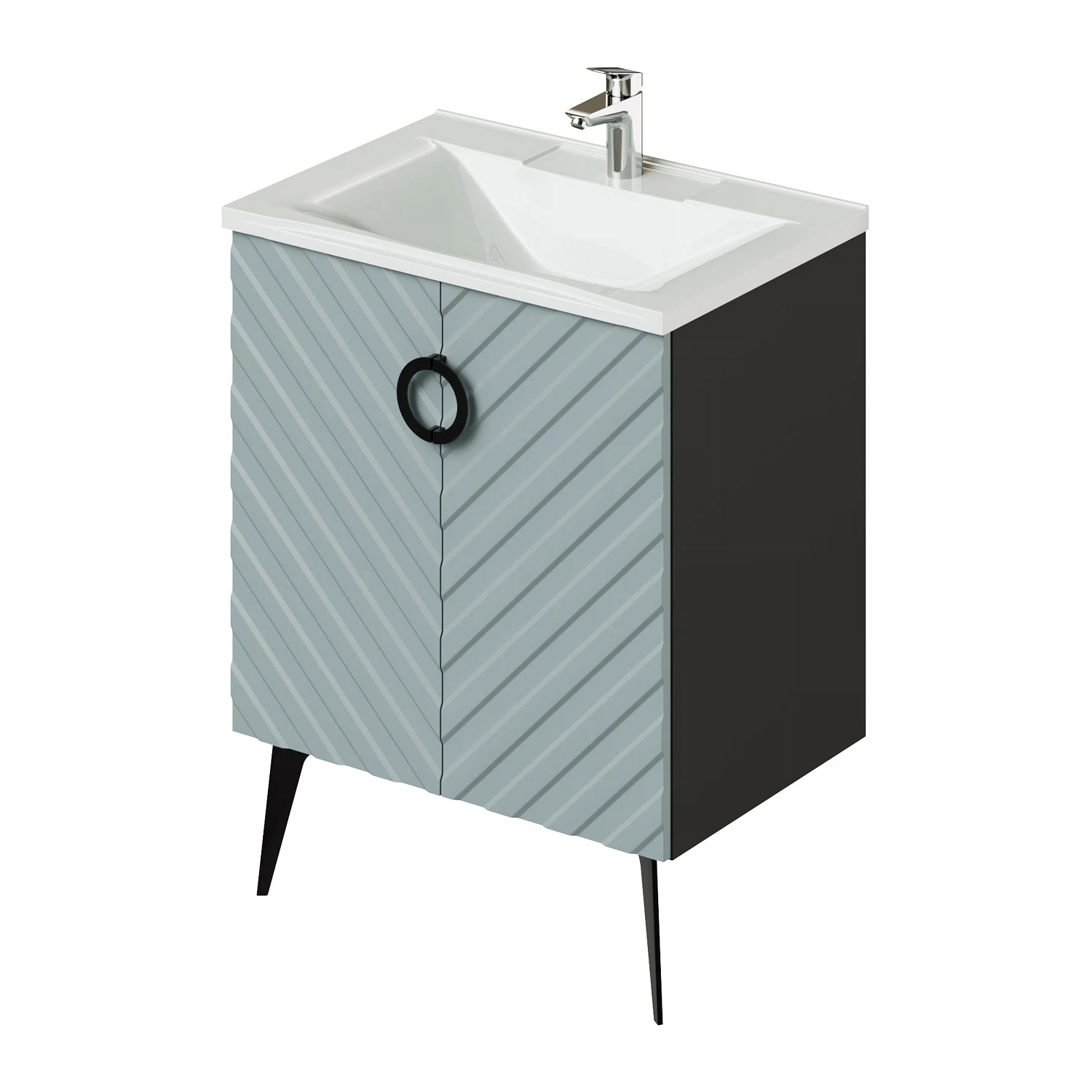 Изображение товара Тумба с раковиной напольная Итана Palladio 65 2.0 642x442x847 ZB 818-2 Green wood