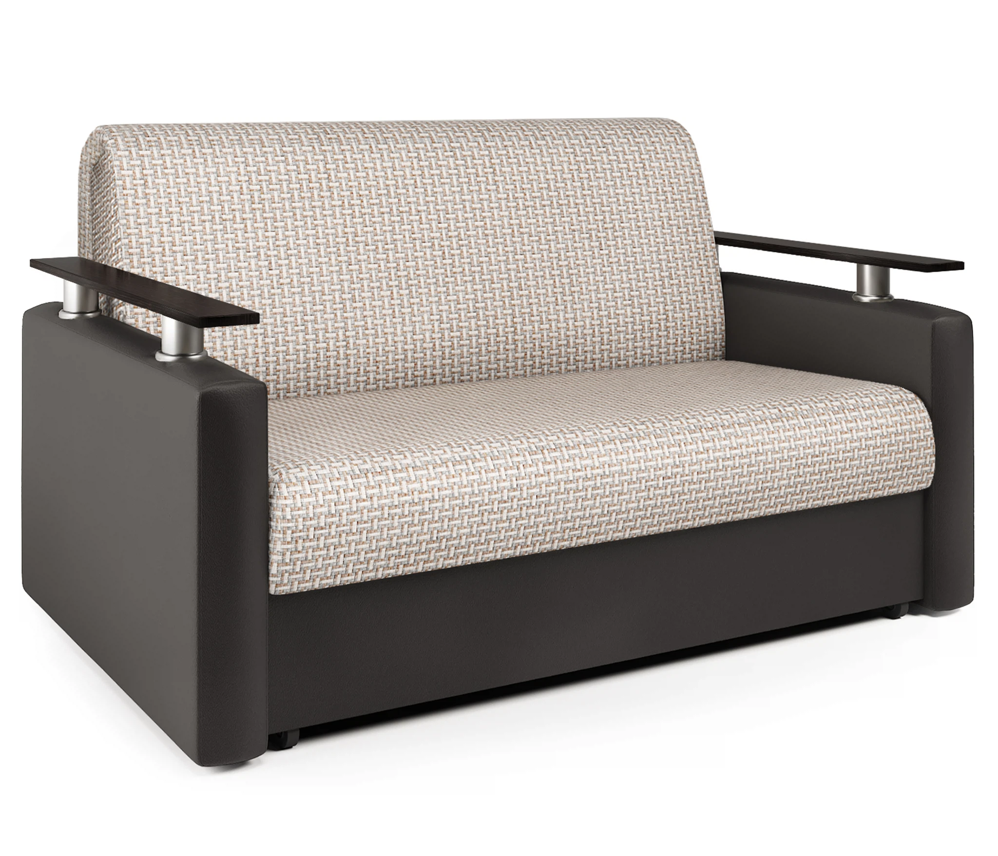 Изображение товара Диван-кровать Шарм 100 Корфу беж и экокожа шоколад