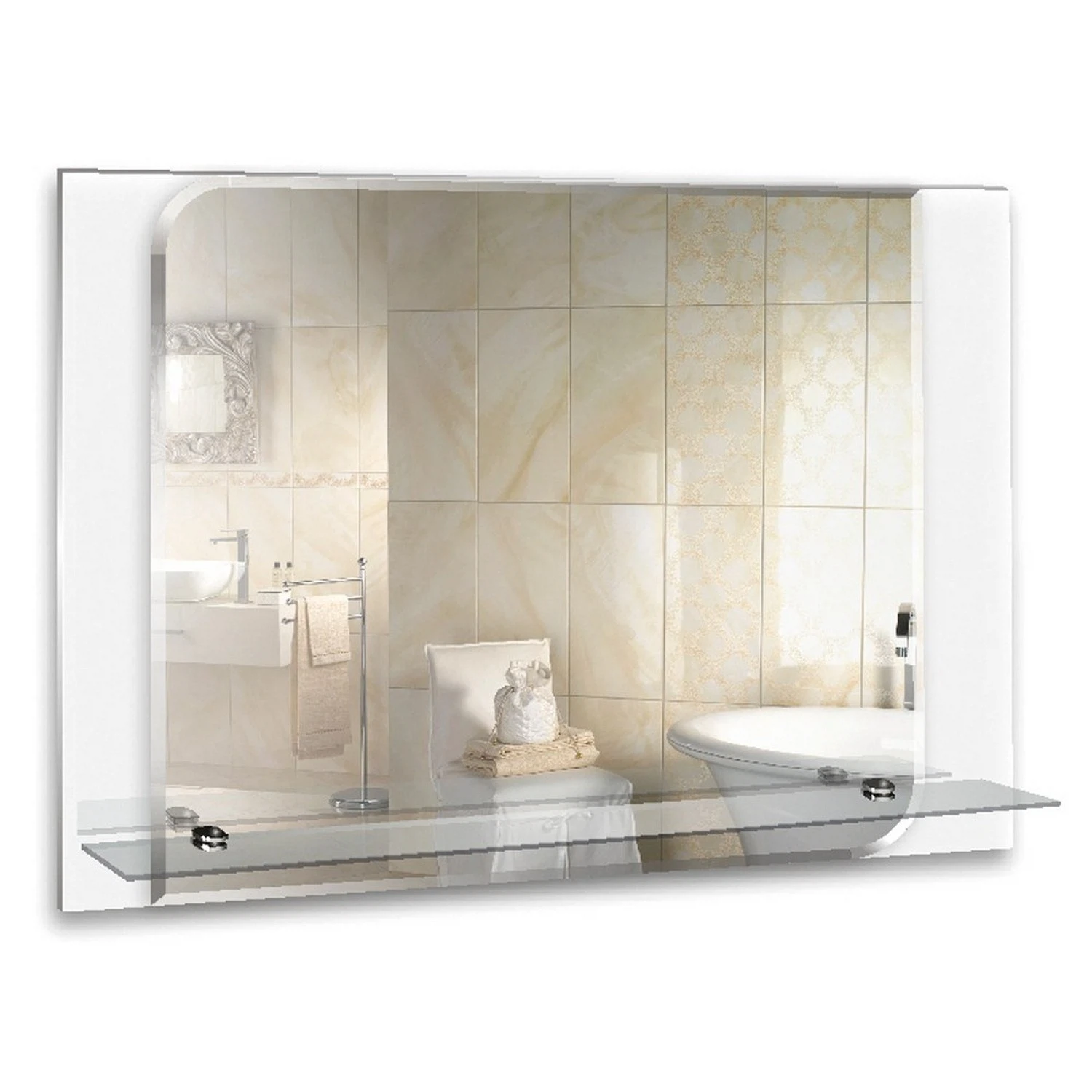 Изображение товара Зеркало MIXLINE "Венеция" 740*500 (ШВ)  с полкой