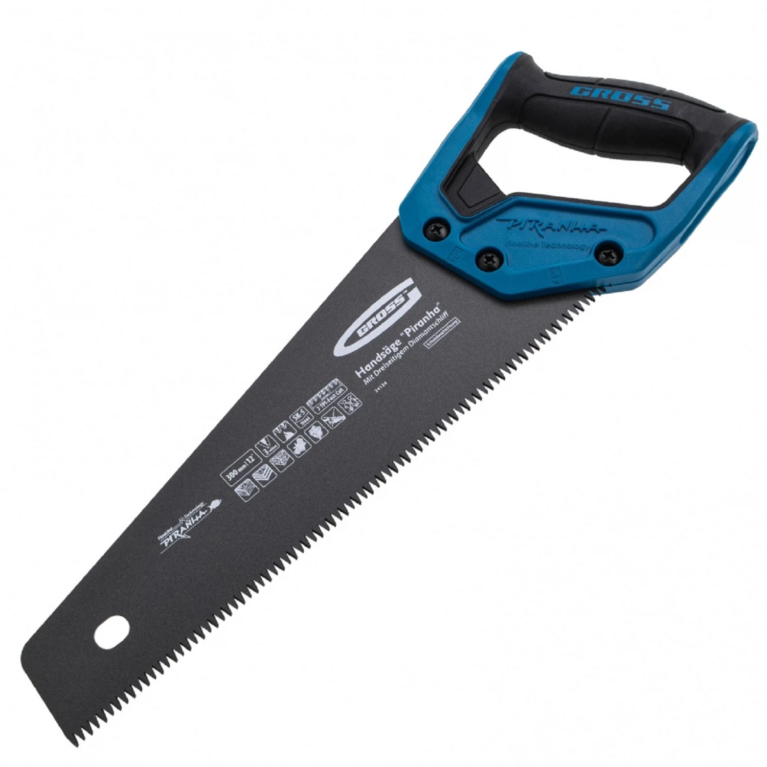 Изображение товара Ножовка по дереву Gross PIRANHA 24124 300 мм каленые зубья TPI 7 тефлоновое покрытие
