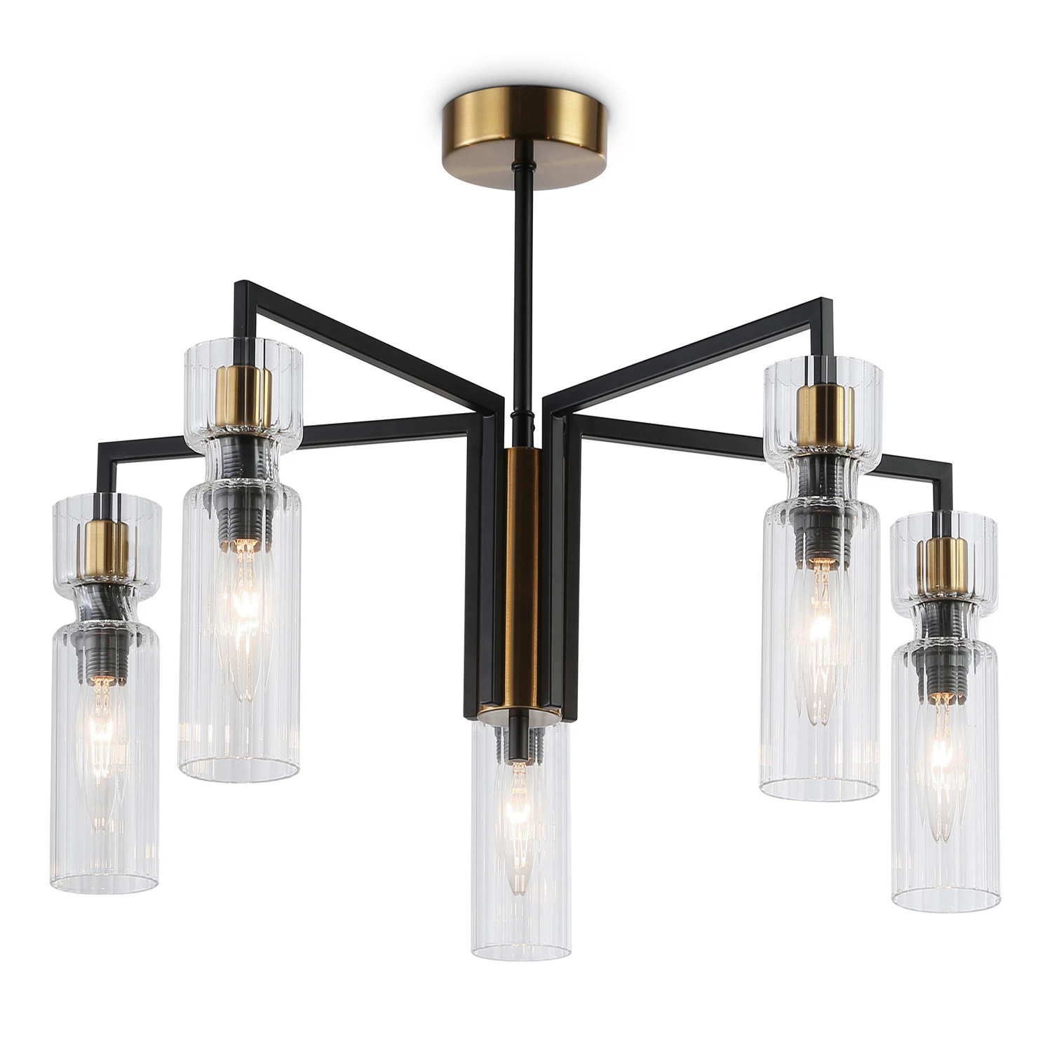Изображение товара Люстра на штанге AMBRELLA LIGHT 5 ламп, 40Вт, IP20 Черный LH56113